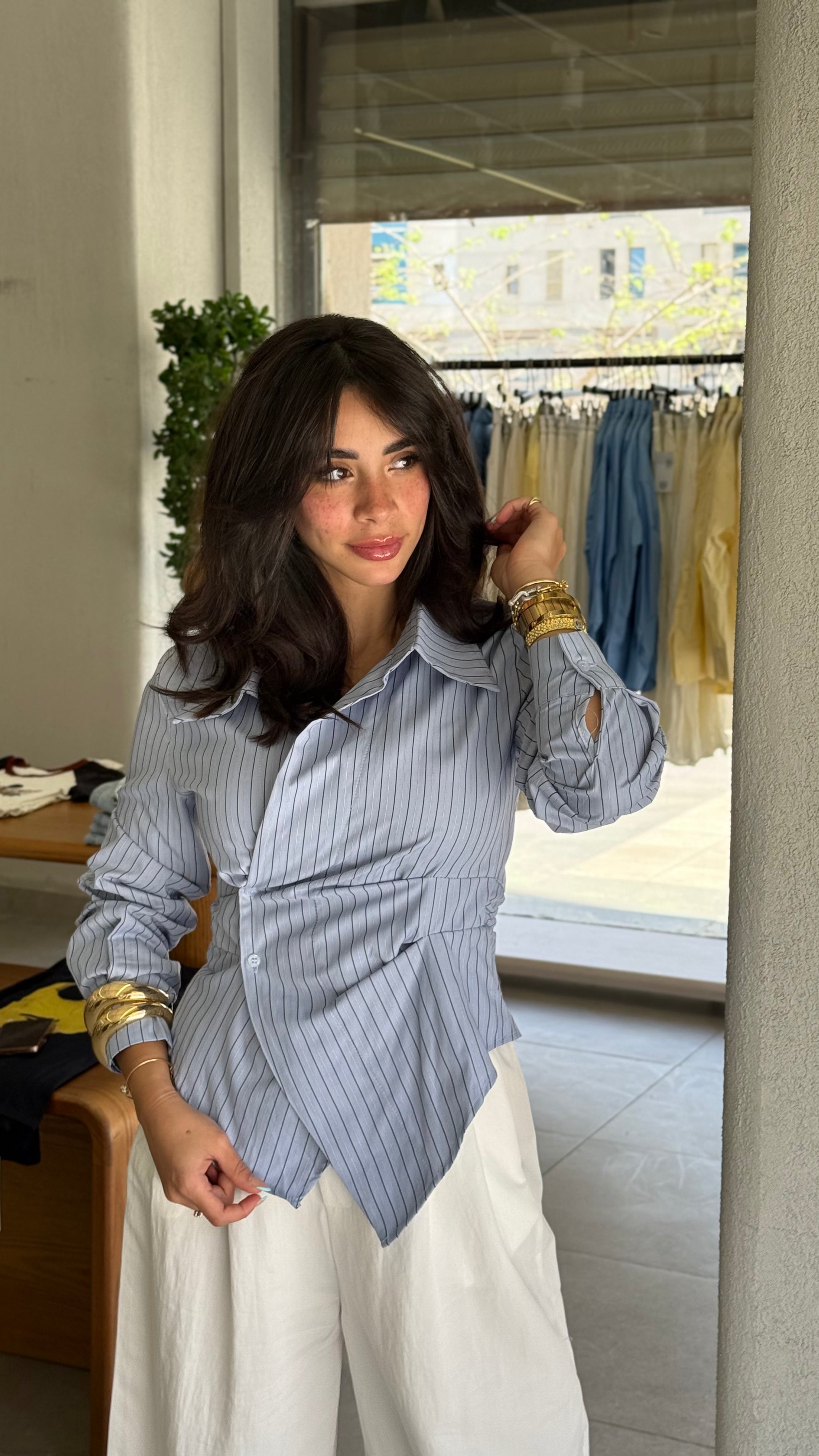 Wrap Shirt - Baby Blue