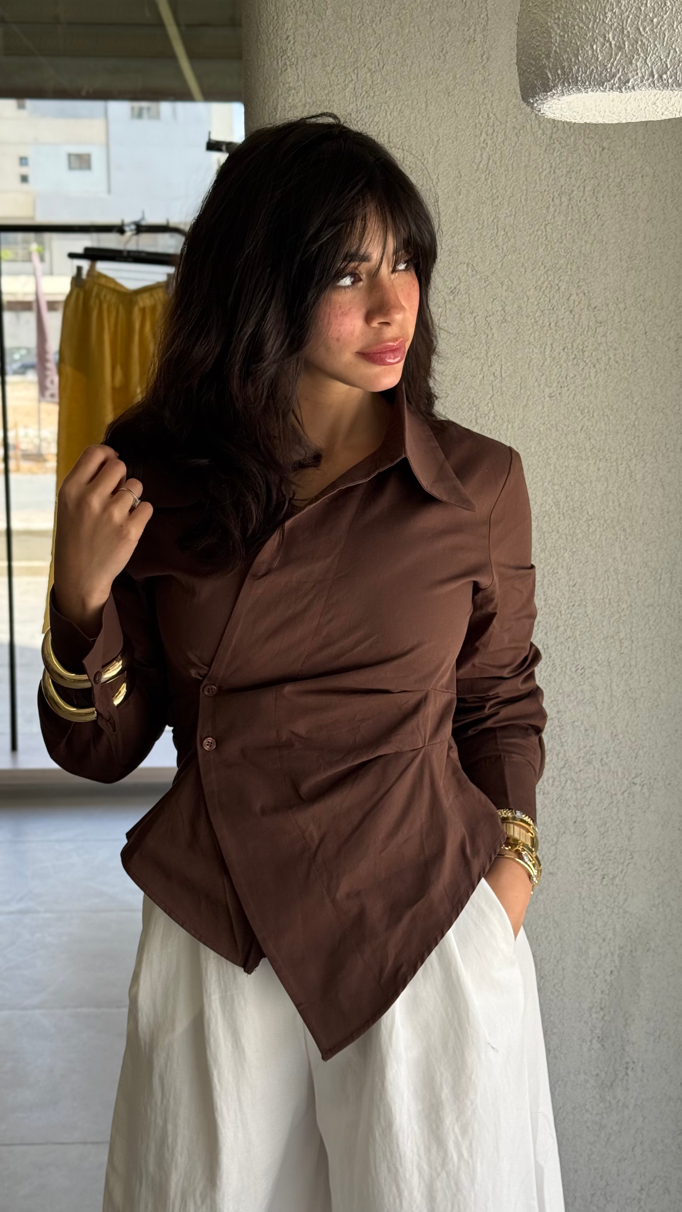 Wrap Shirt -Brown