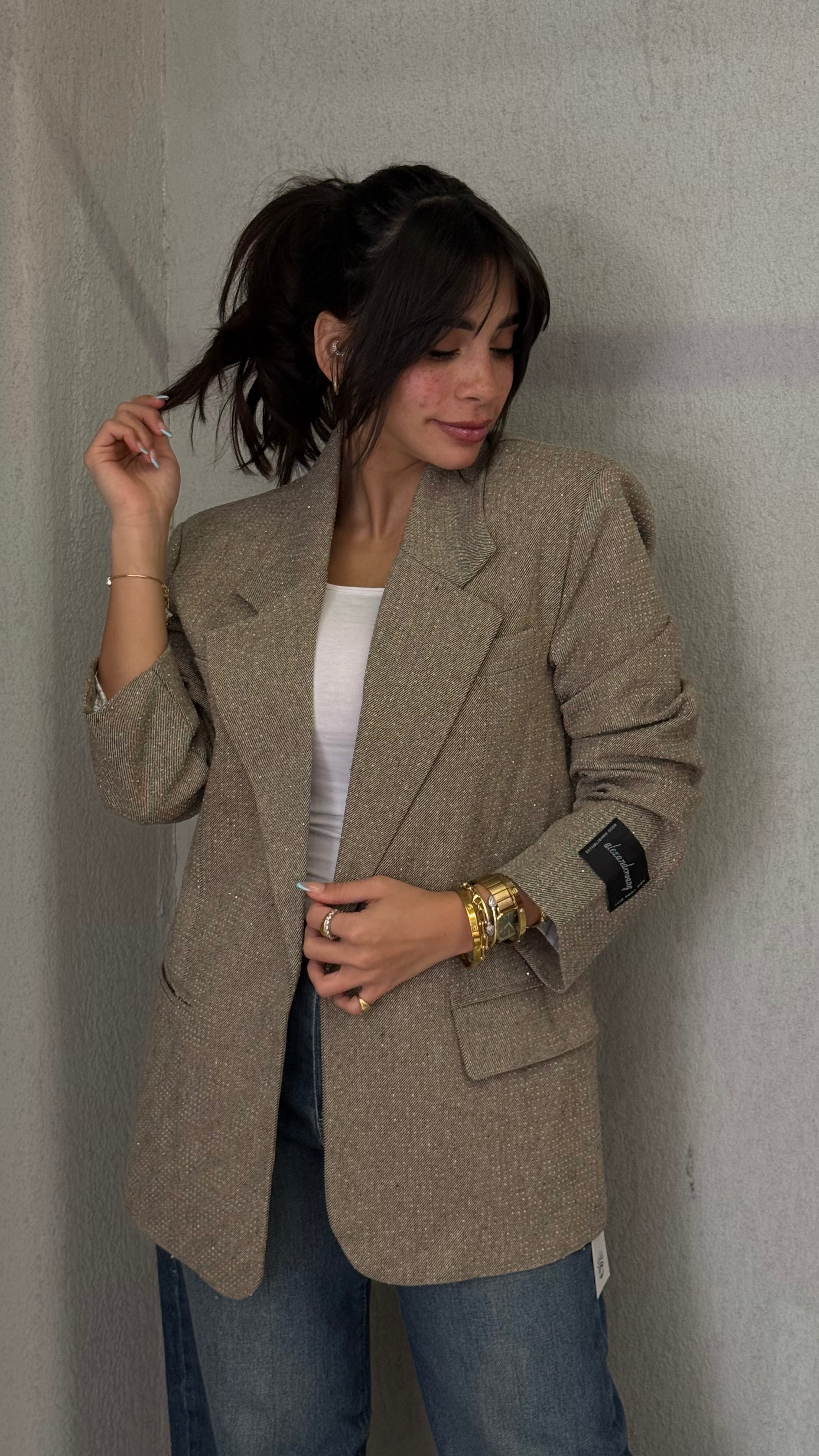 Crystal Blazer - Beige