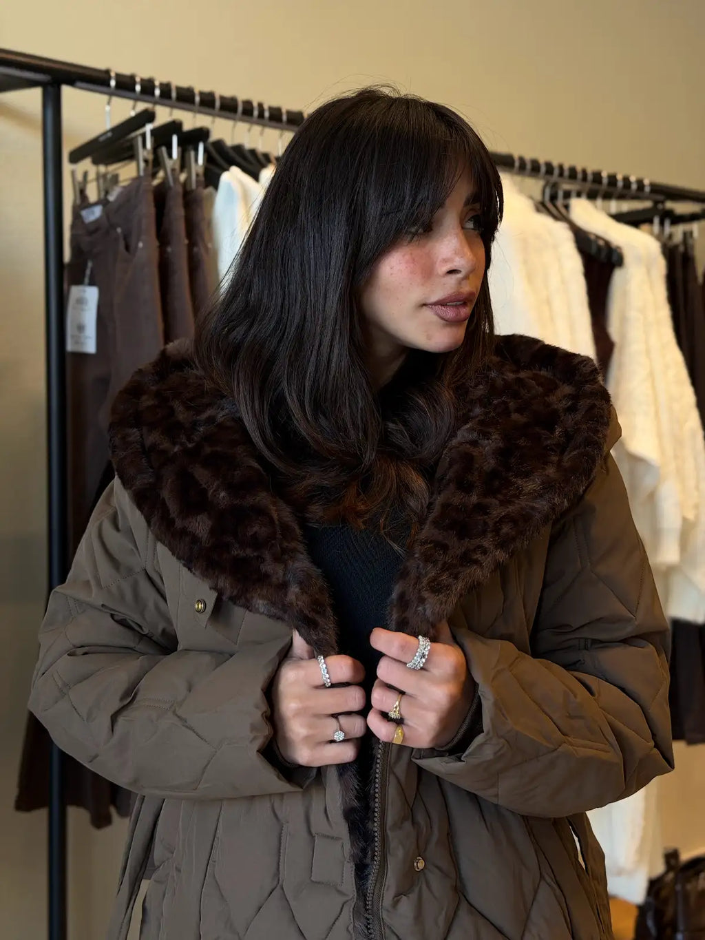 Bambi Fur Jacket - Brown