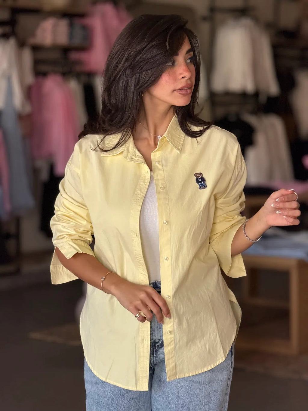 Teddy Bear Shirt - yellow
