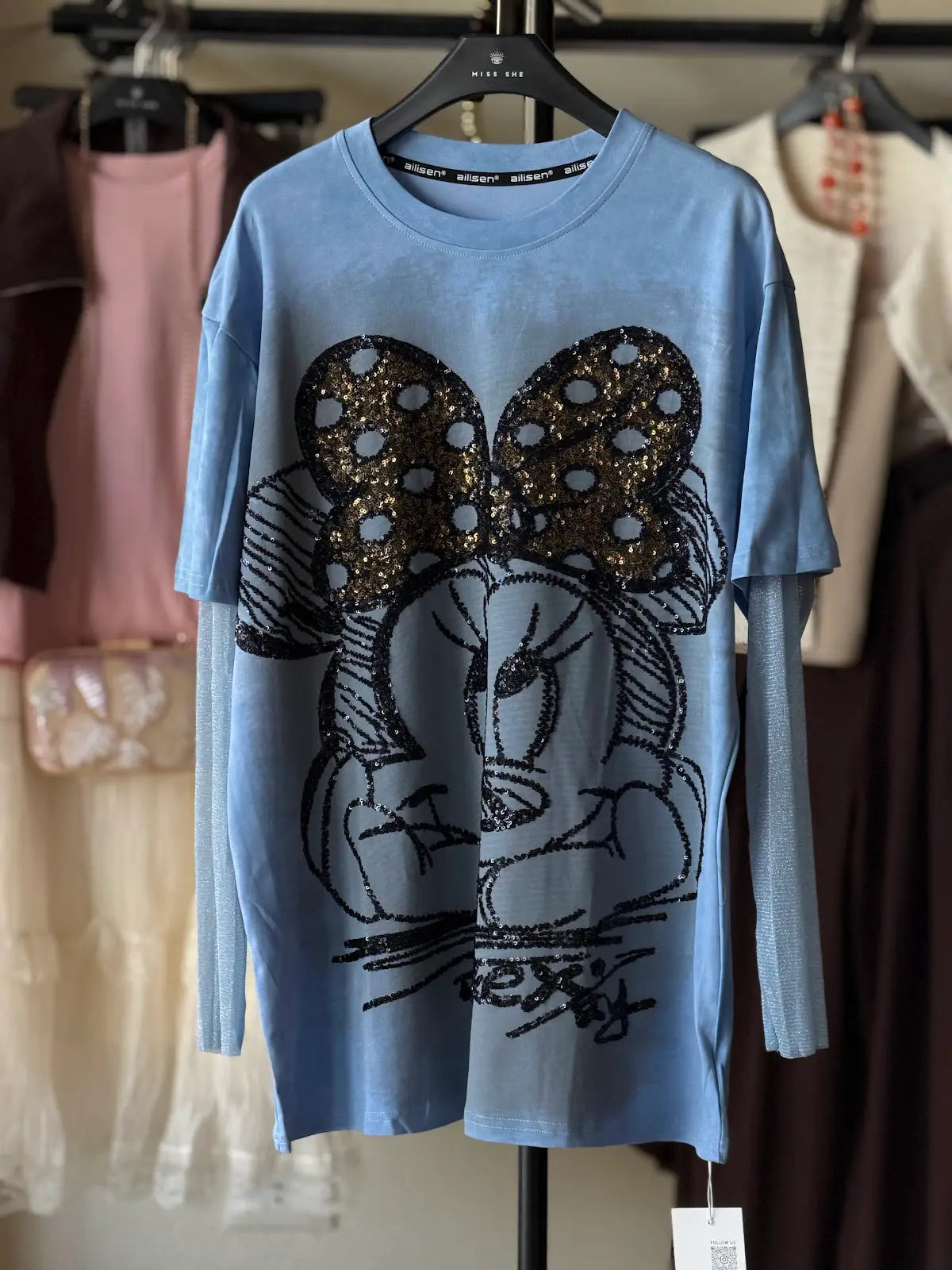 Shiny Mimi T-Shirt - baby blue