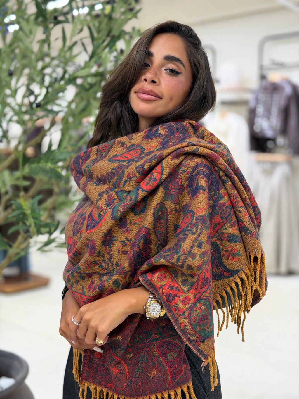 Paisley Shawl - Camel