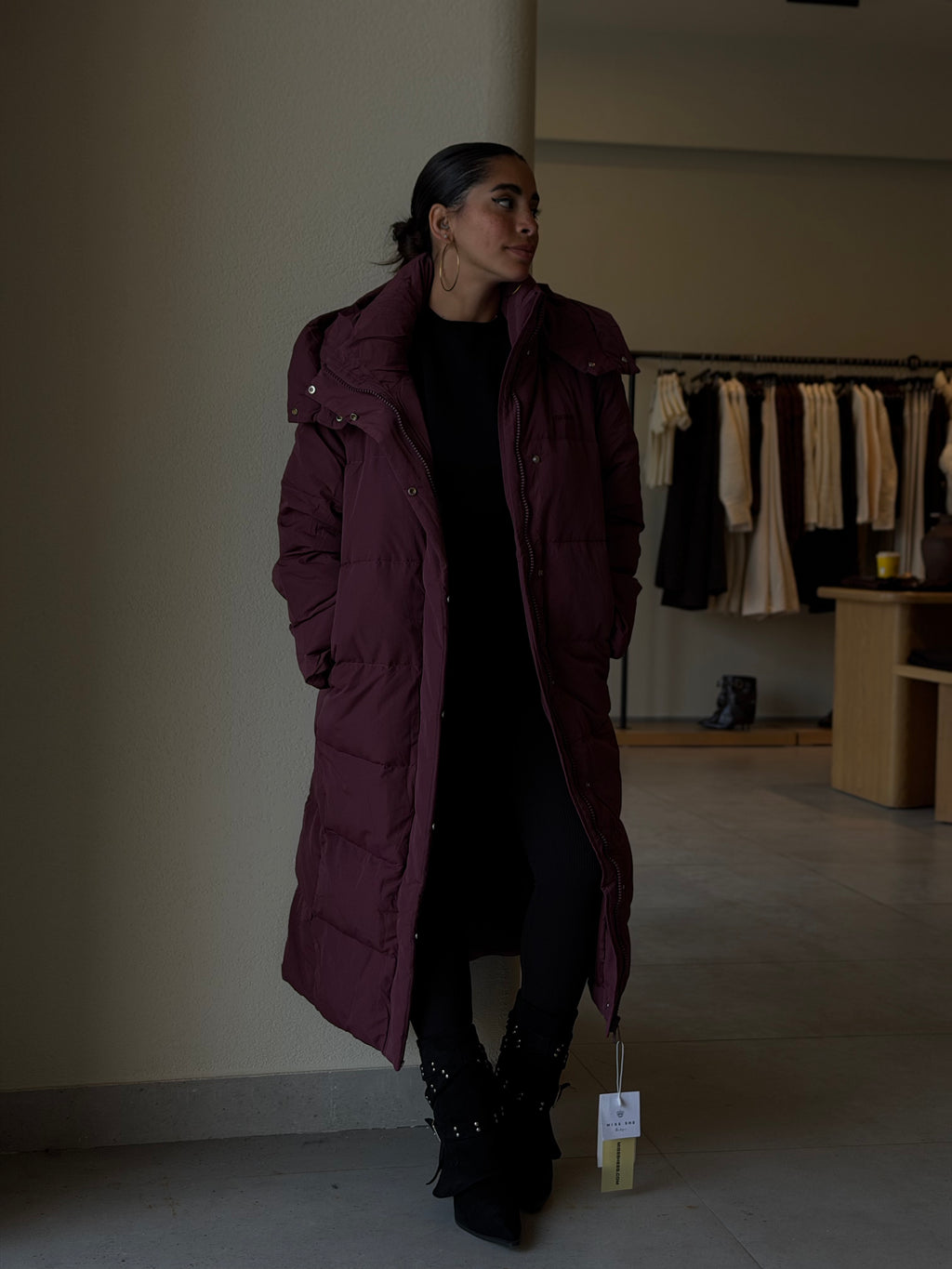 Puffer jacket  - Burgundy