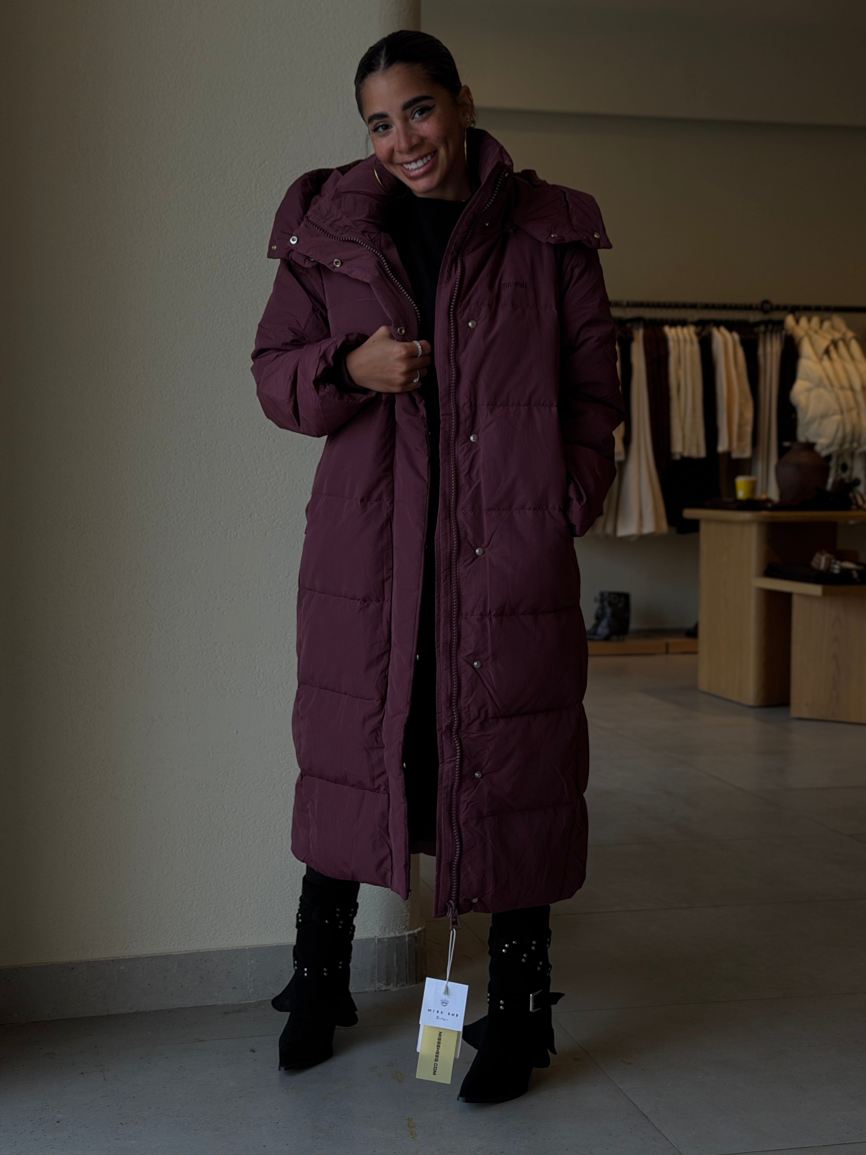 Puffer jacket  - Burgundy