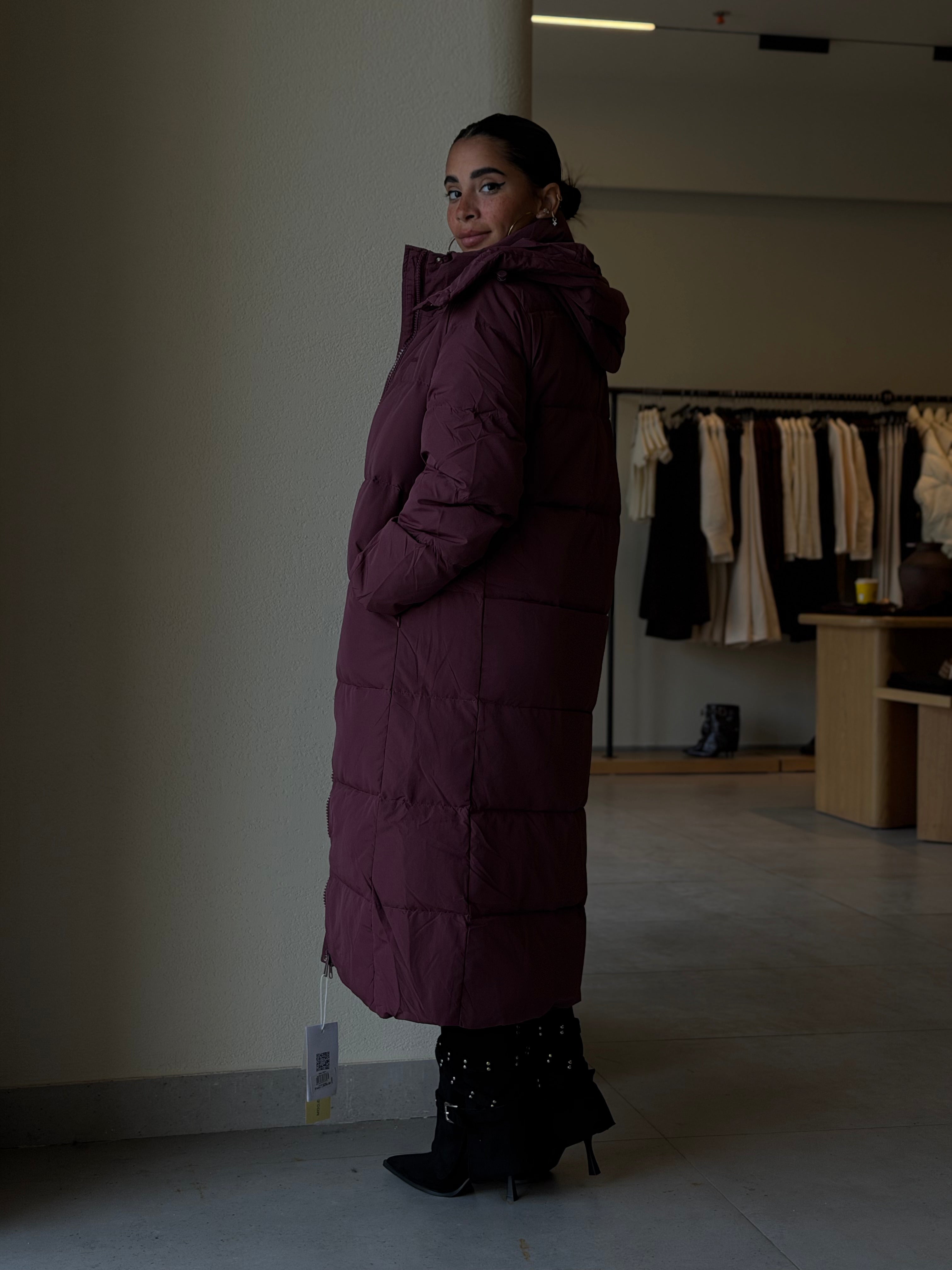 Puffer jacket  - Burgundy