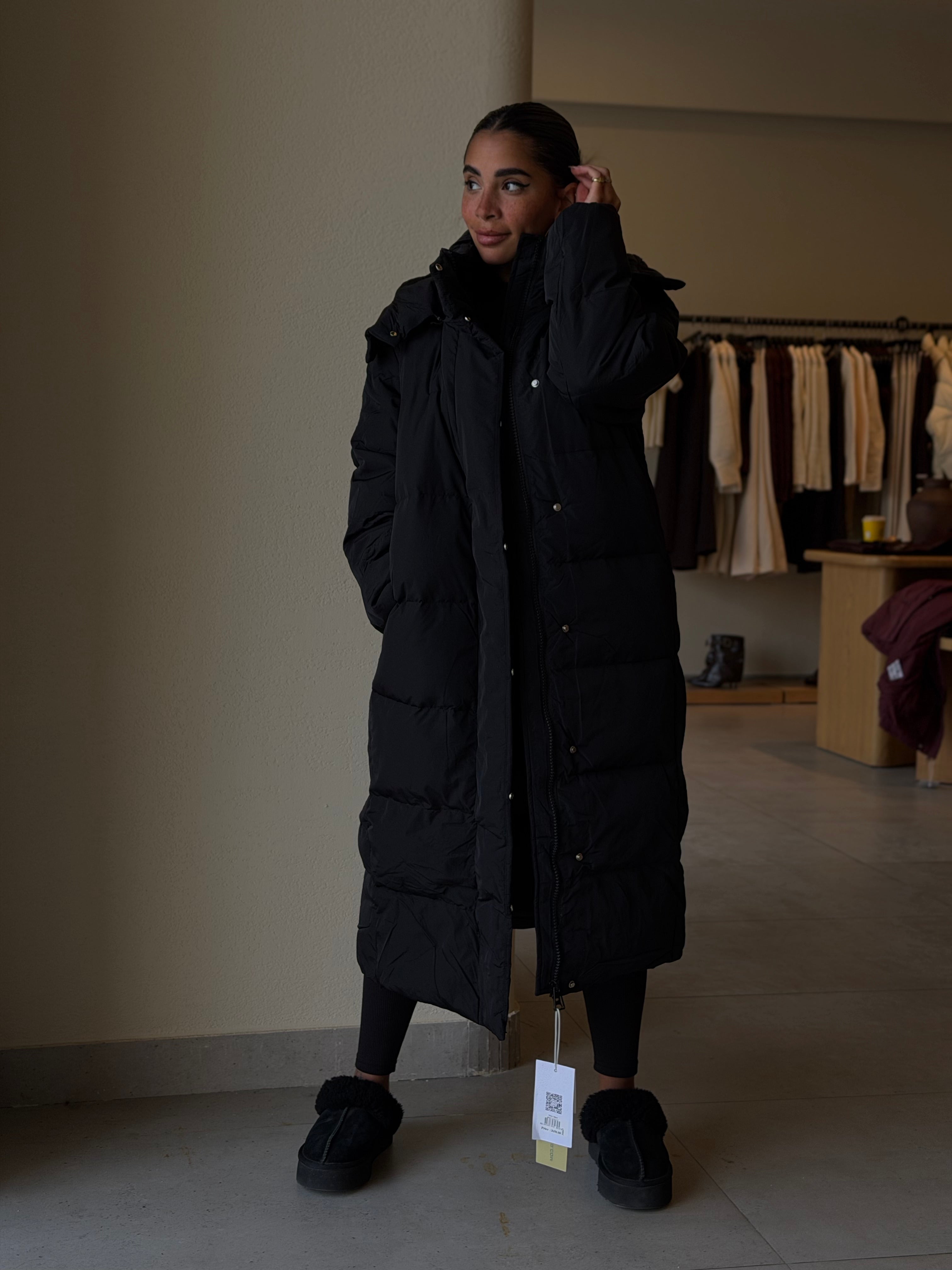 Puffer jacket  - Black