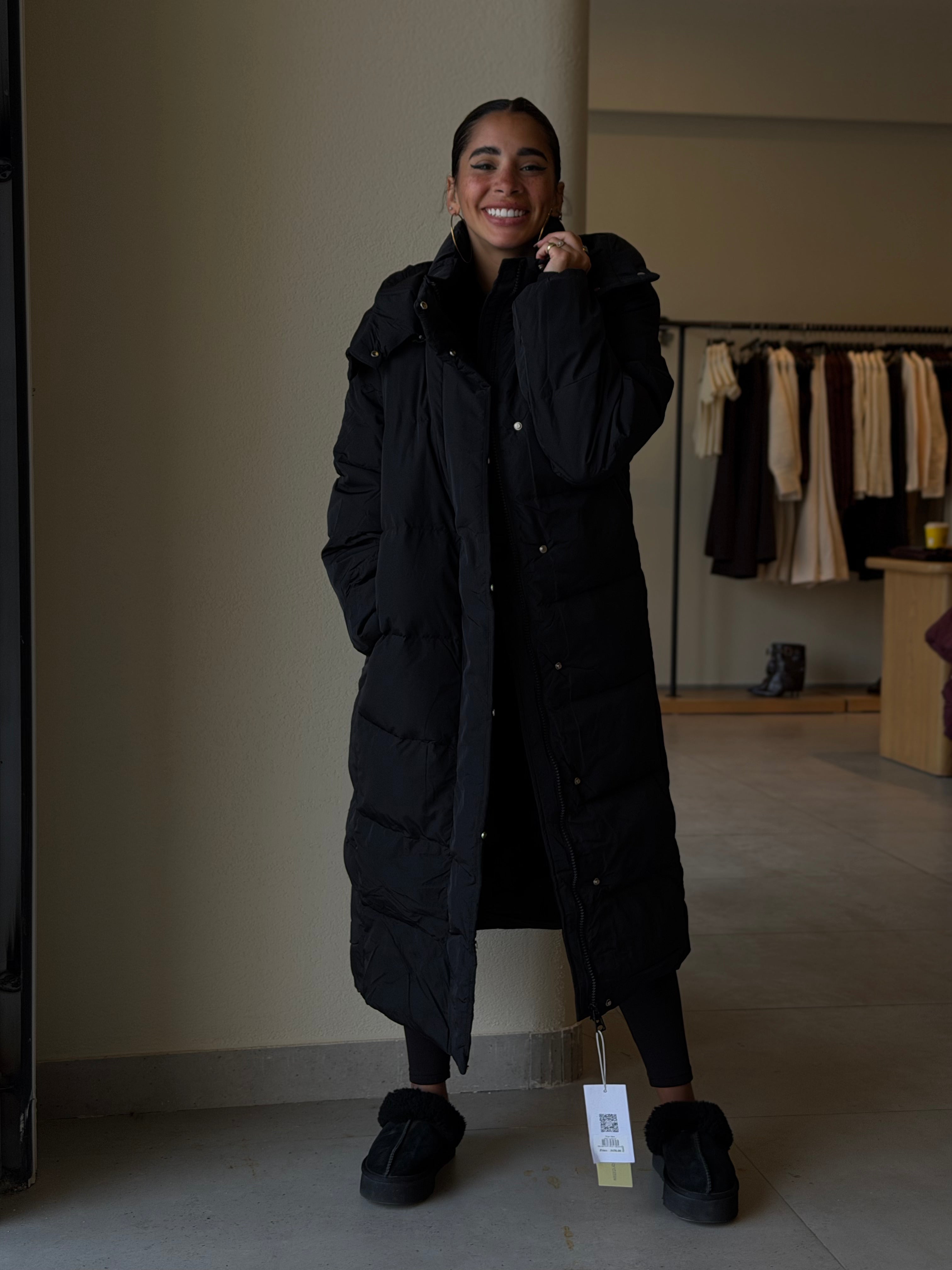 Puffer jacket  - Black