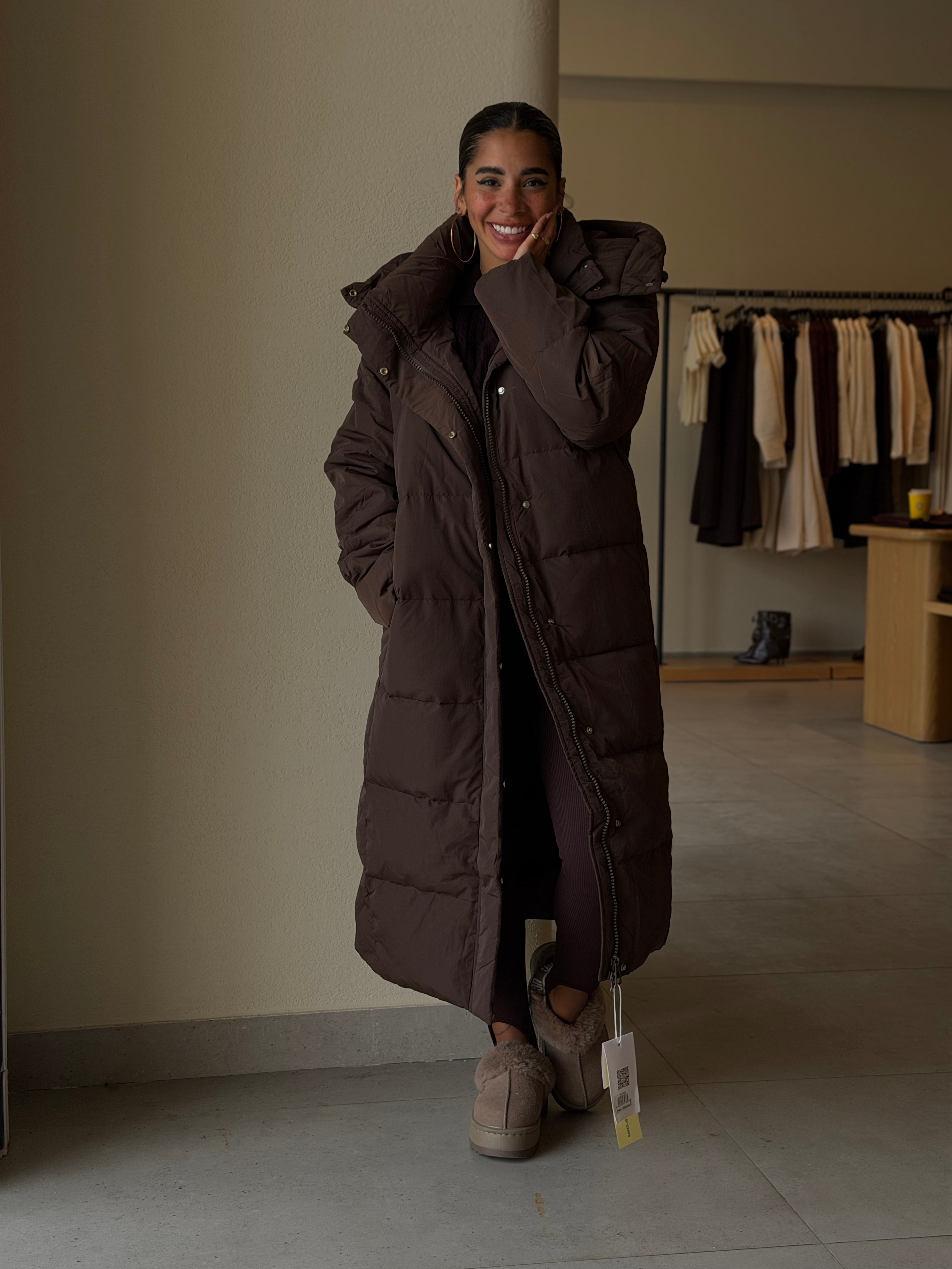 Puffer jacket  - Brown