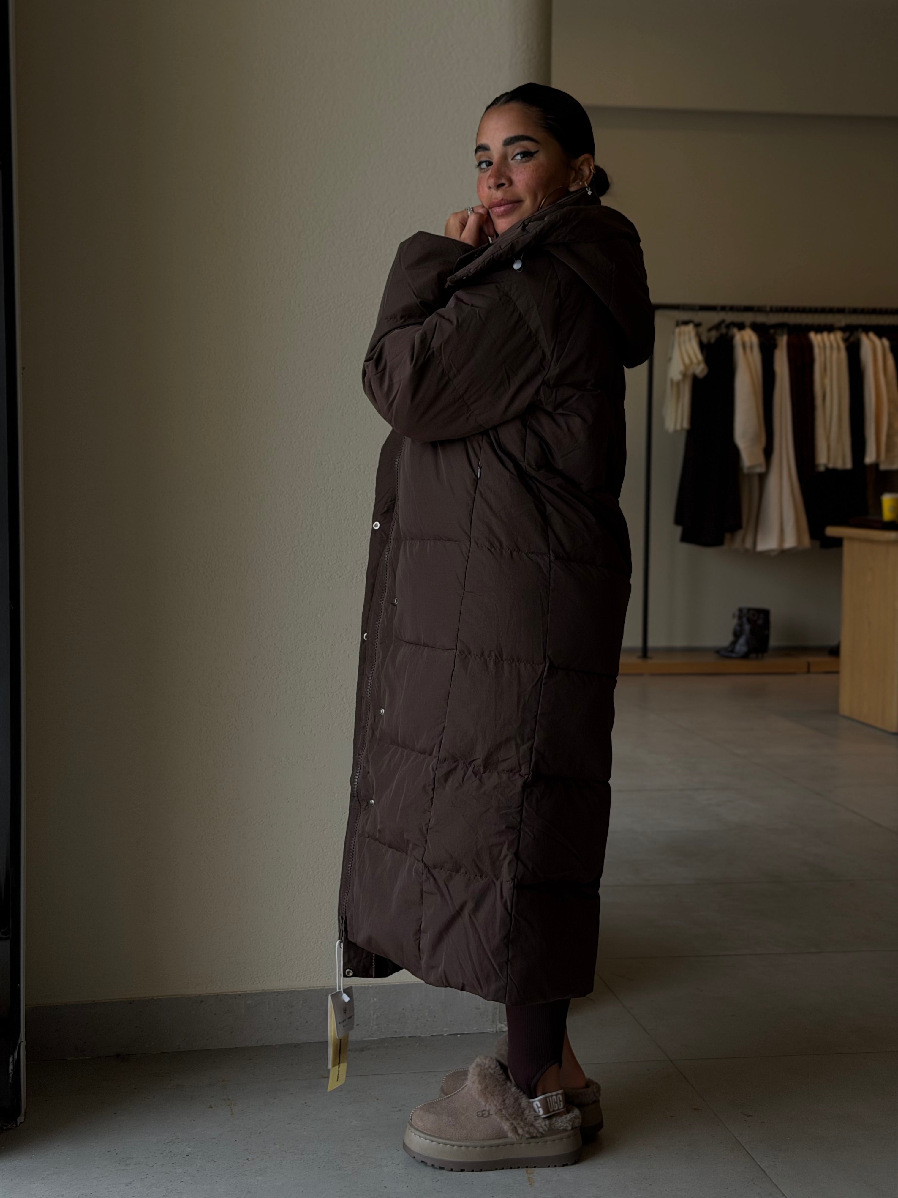 Puffer jacket  - Brown