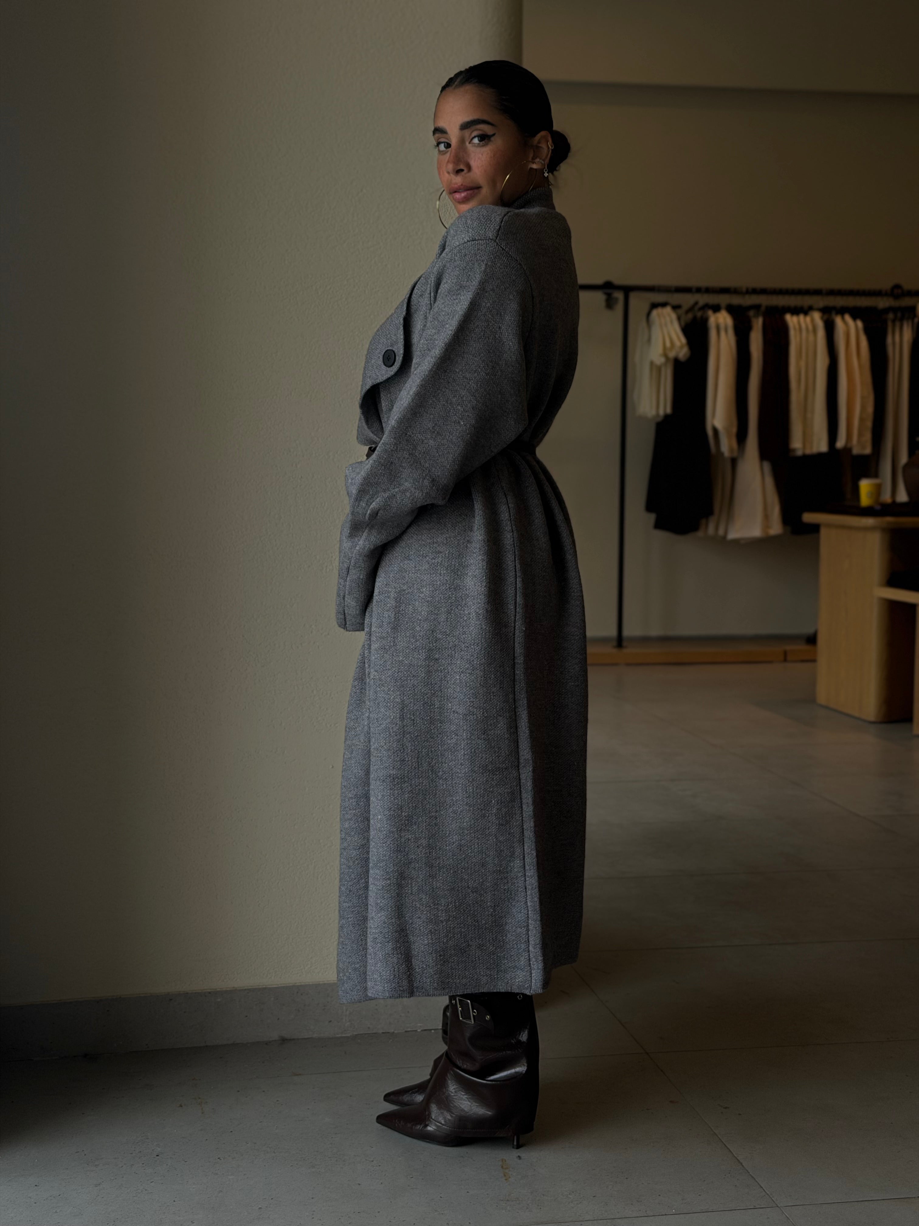 Long Cardigan - Gray