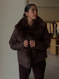 Faux fur jacket _ Brown