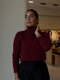 Fleeced pullover -  burgundy