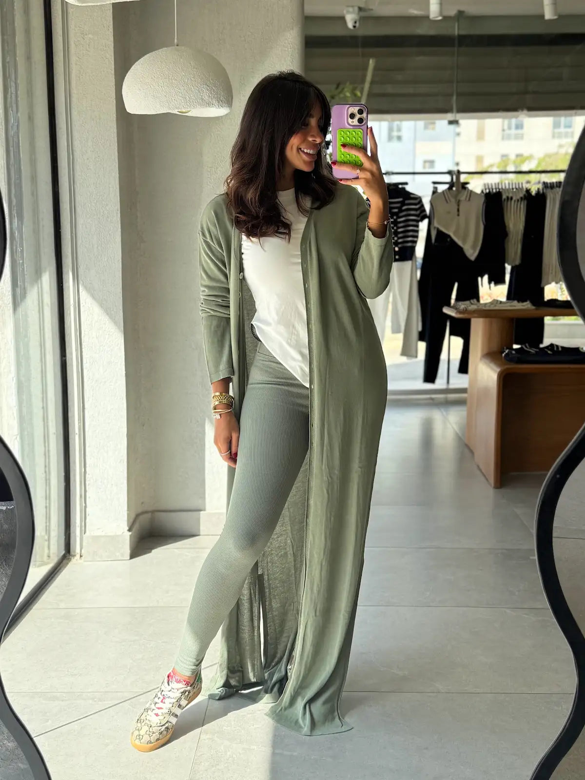 Fleece Leggings - Olive