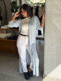 Casual Long Cardigan -Babyblue