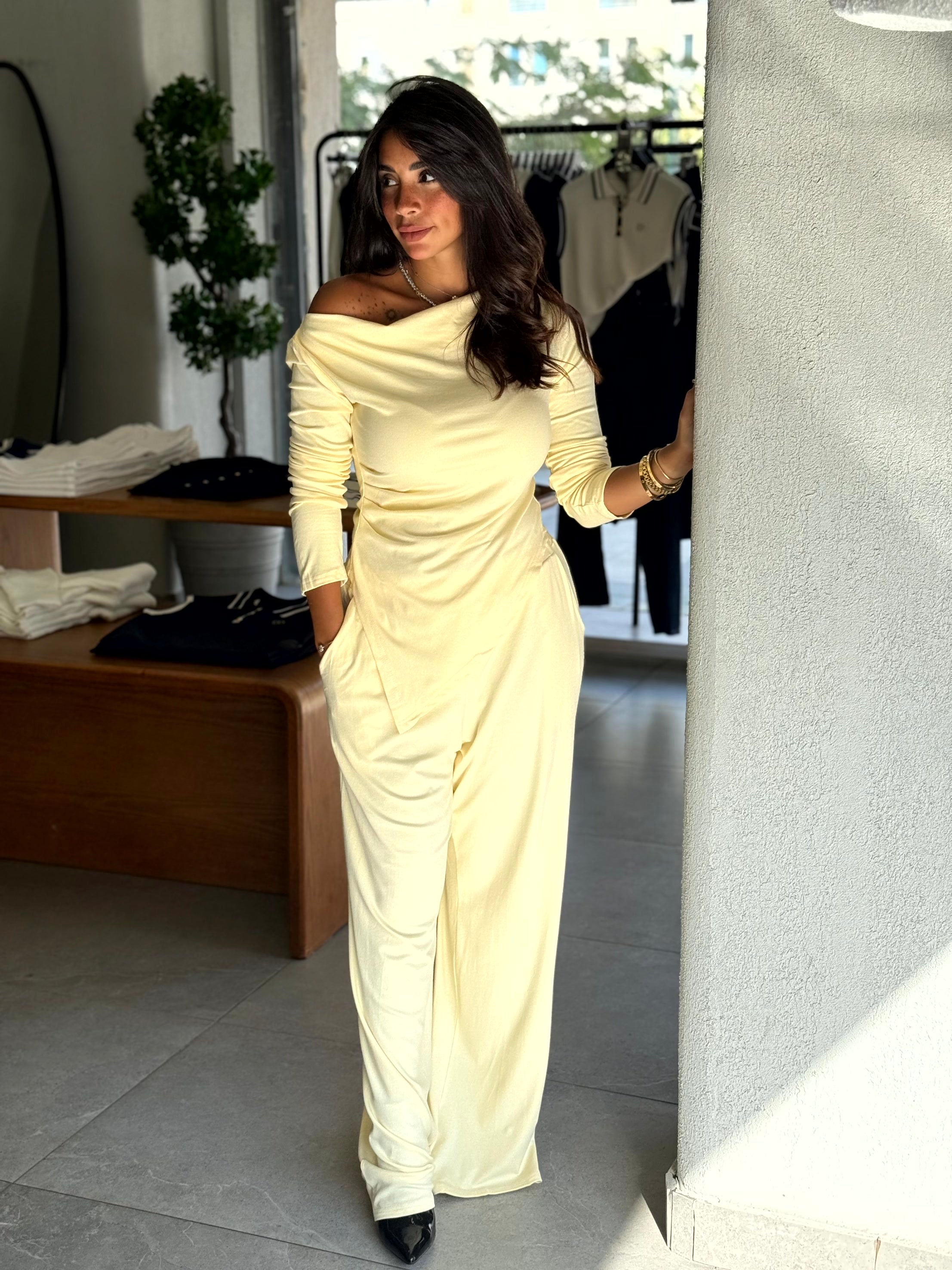 Casual Two-Piece Set- Yellow