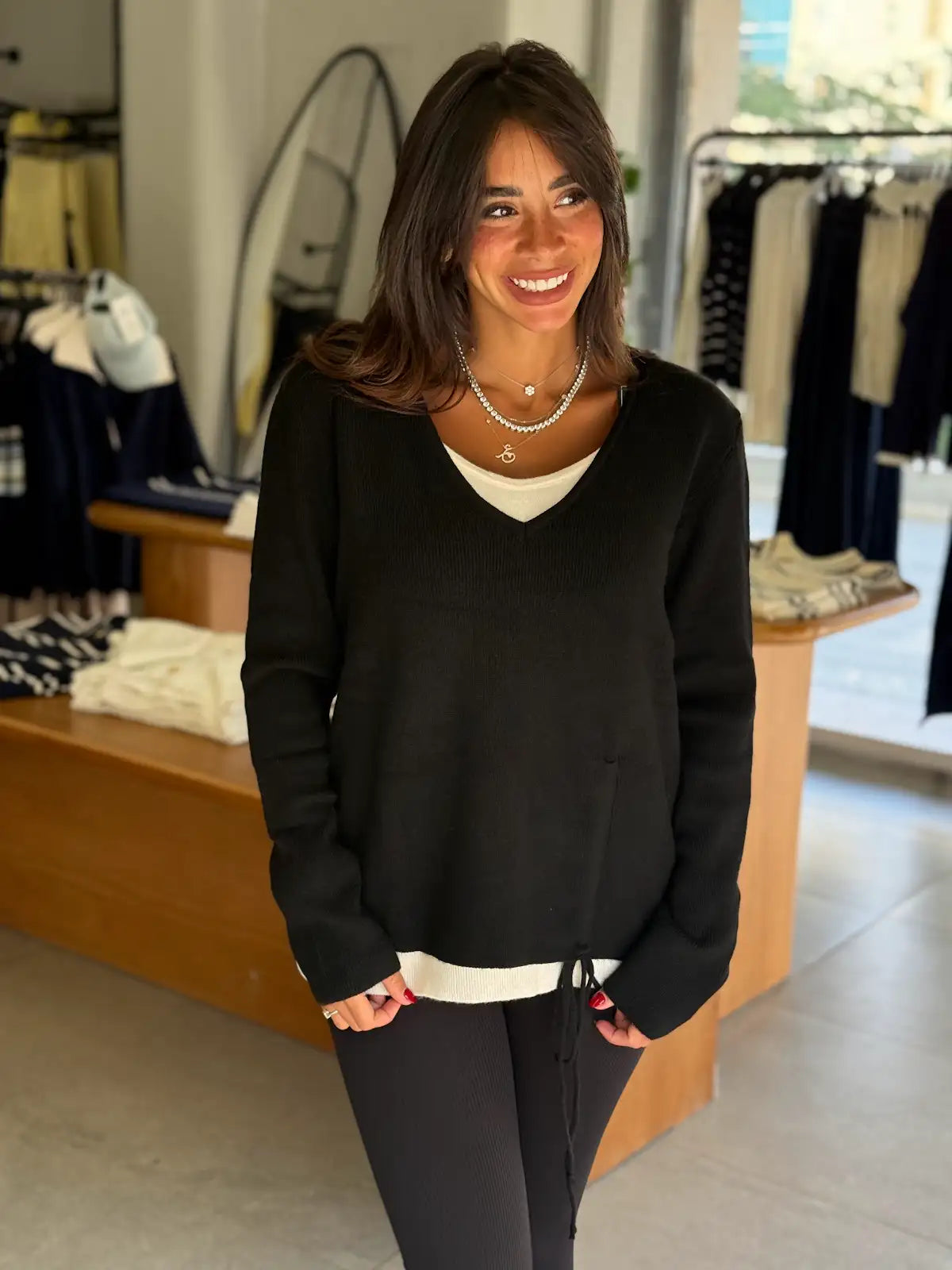 Front Tie Pullover