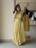 Dot Chic Dress-  yellow