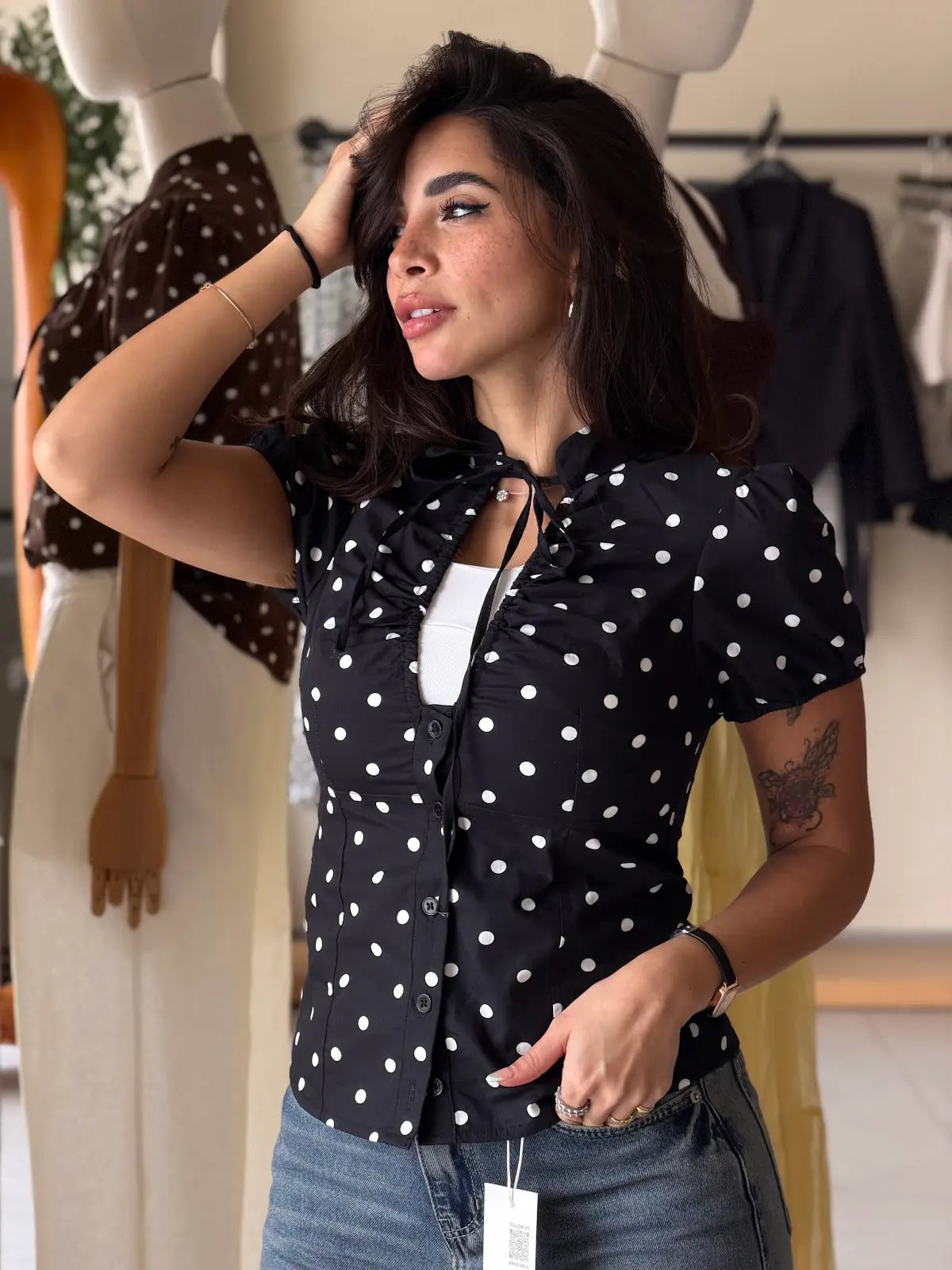 Dots shirt- Black