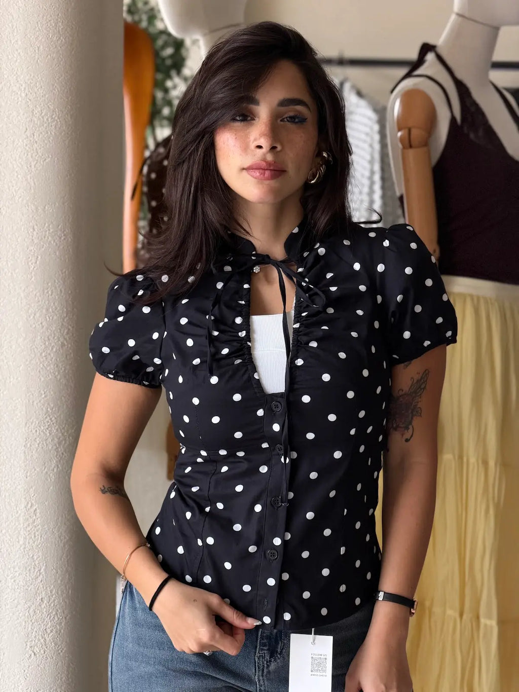 Dots shirt- Black
