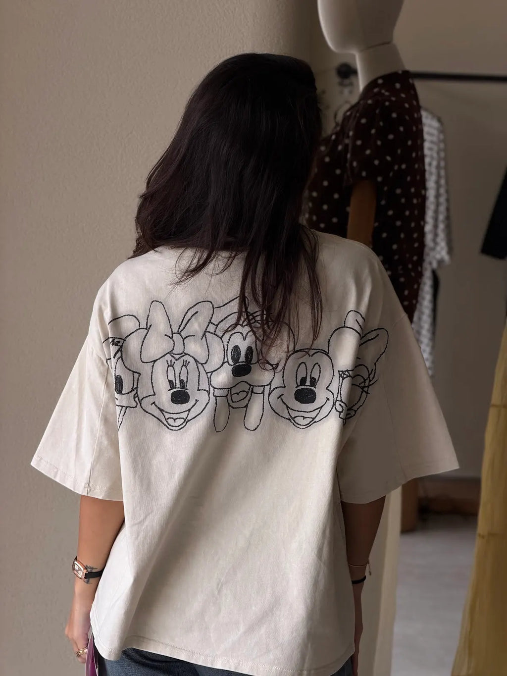 Cartoon Tee-Beige