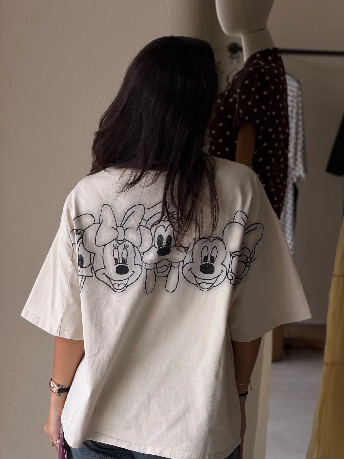 Cartoon Tee-Beige