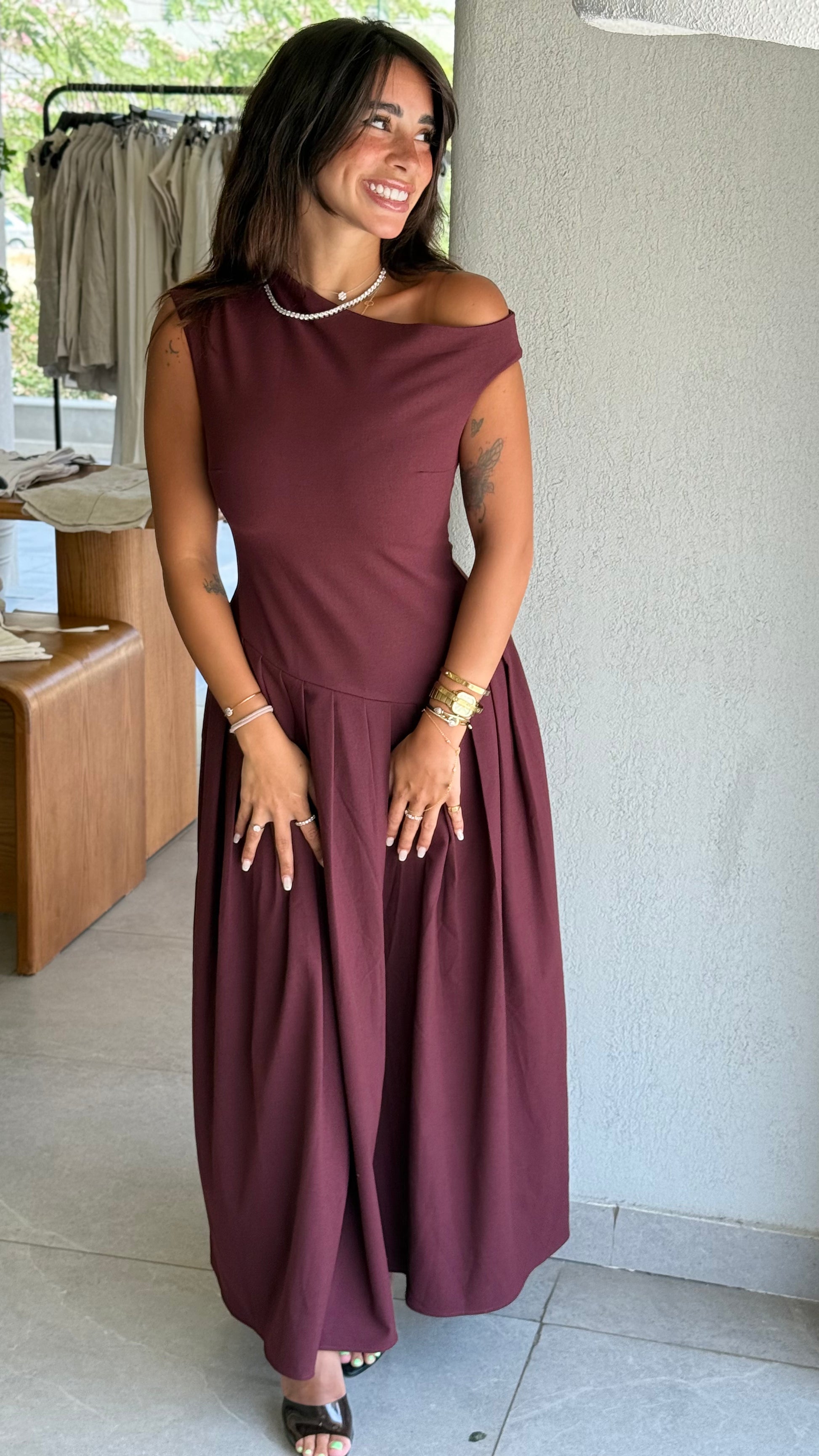 Sylvie Dress -  Burgundy