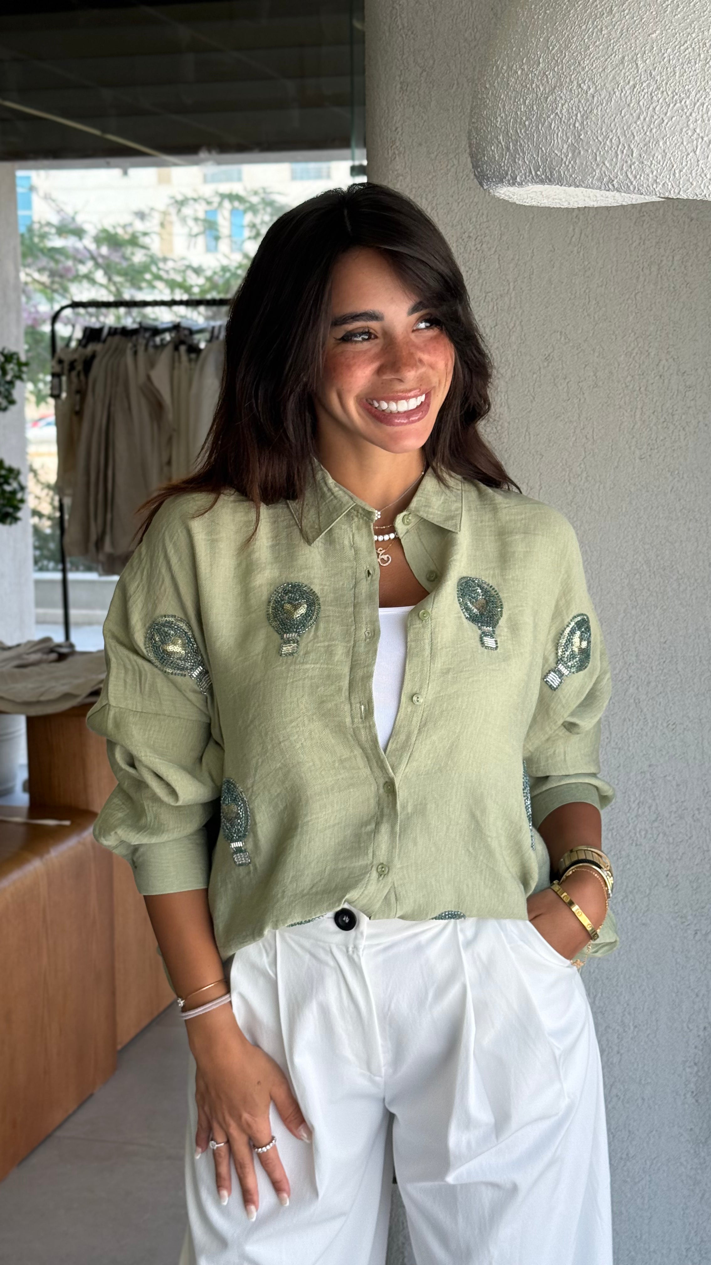 Mini Loves Shirt - Olive