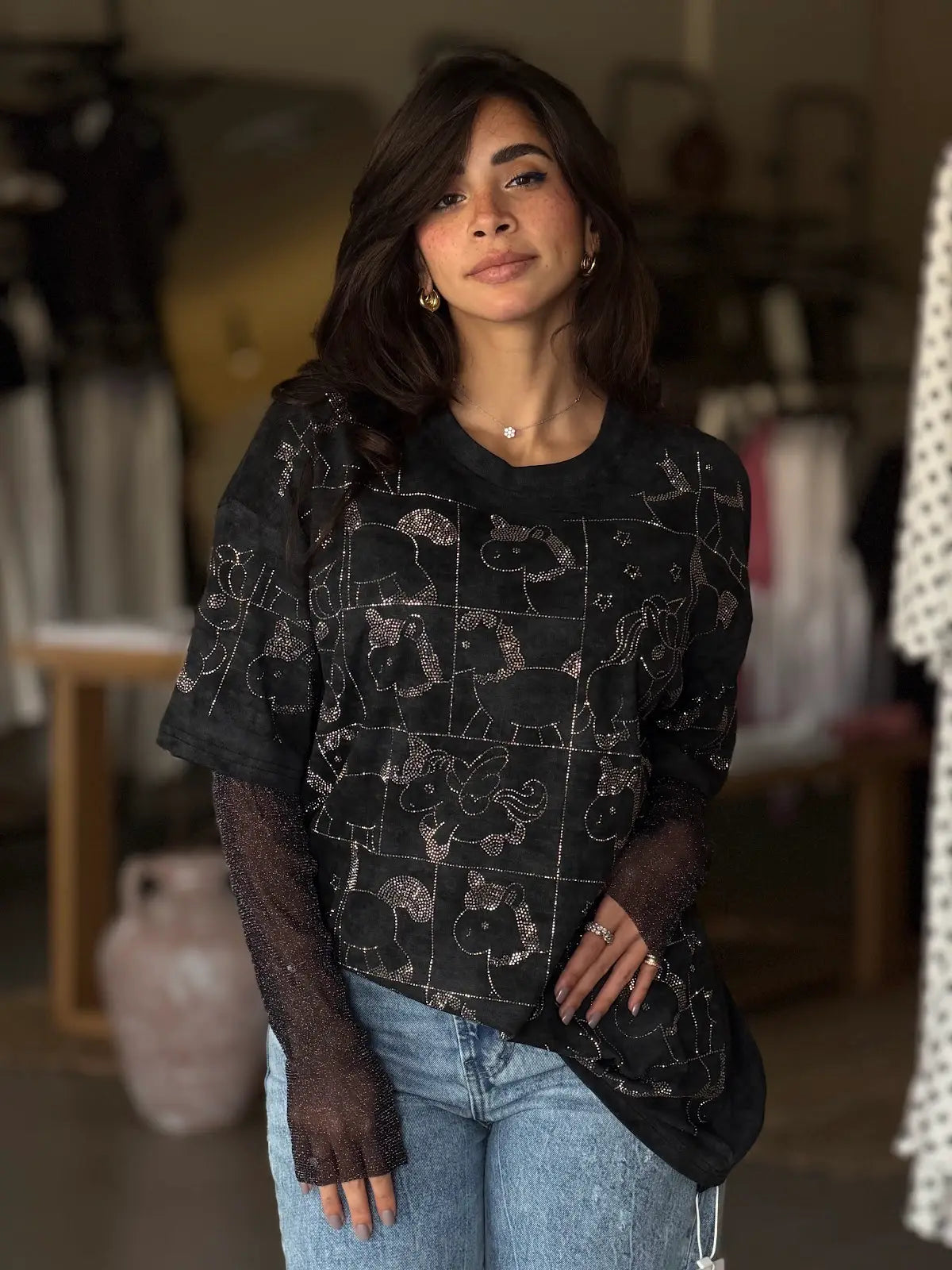 Pony T-Shirt -  Black