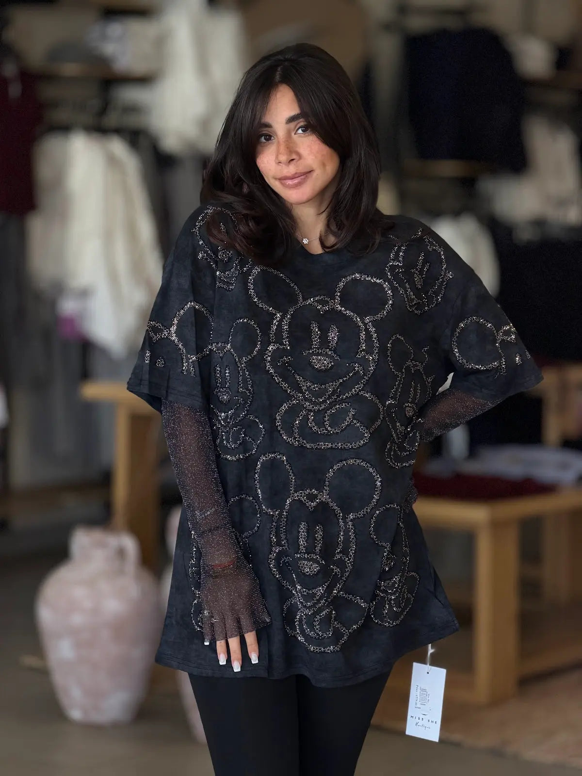 Mickey Shiny Graphic - Black