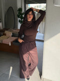 Wide Leg Pants - Brown