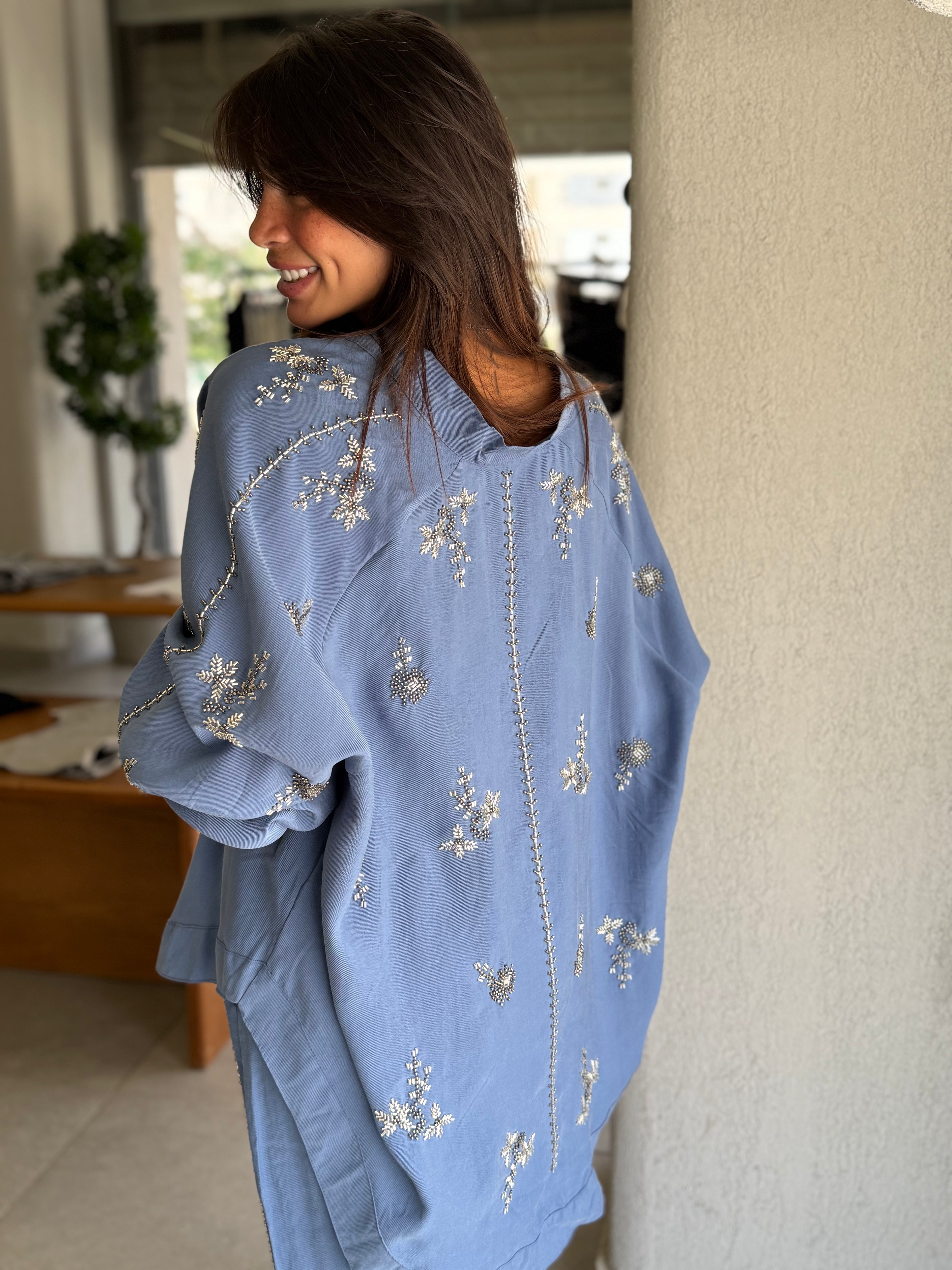 Embroidered set - Blue