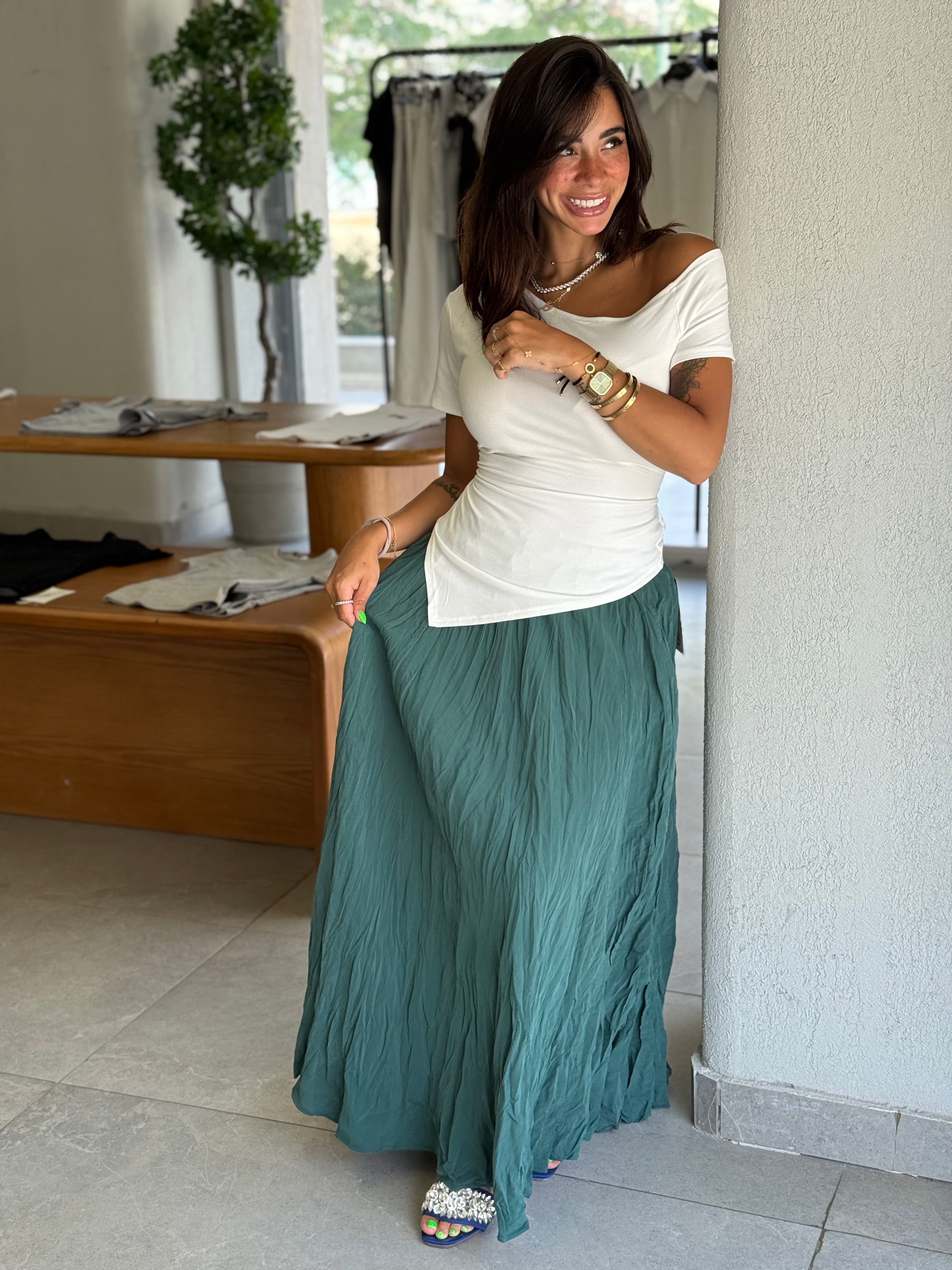 Crinkle Skirt - Mint