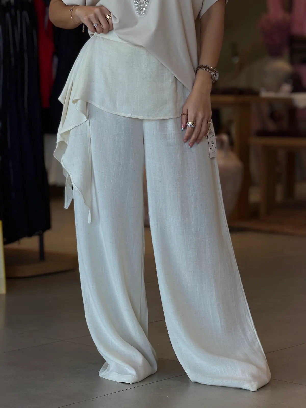 Relaxed Fit Pants - white