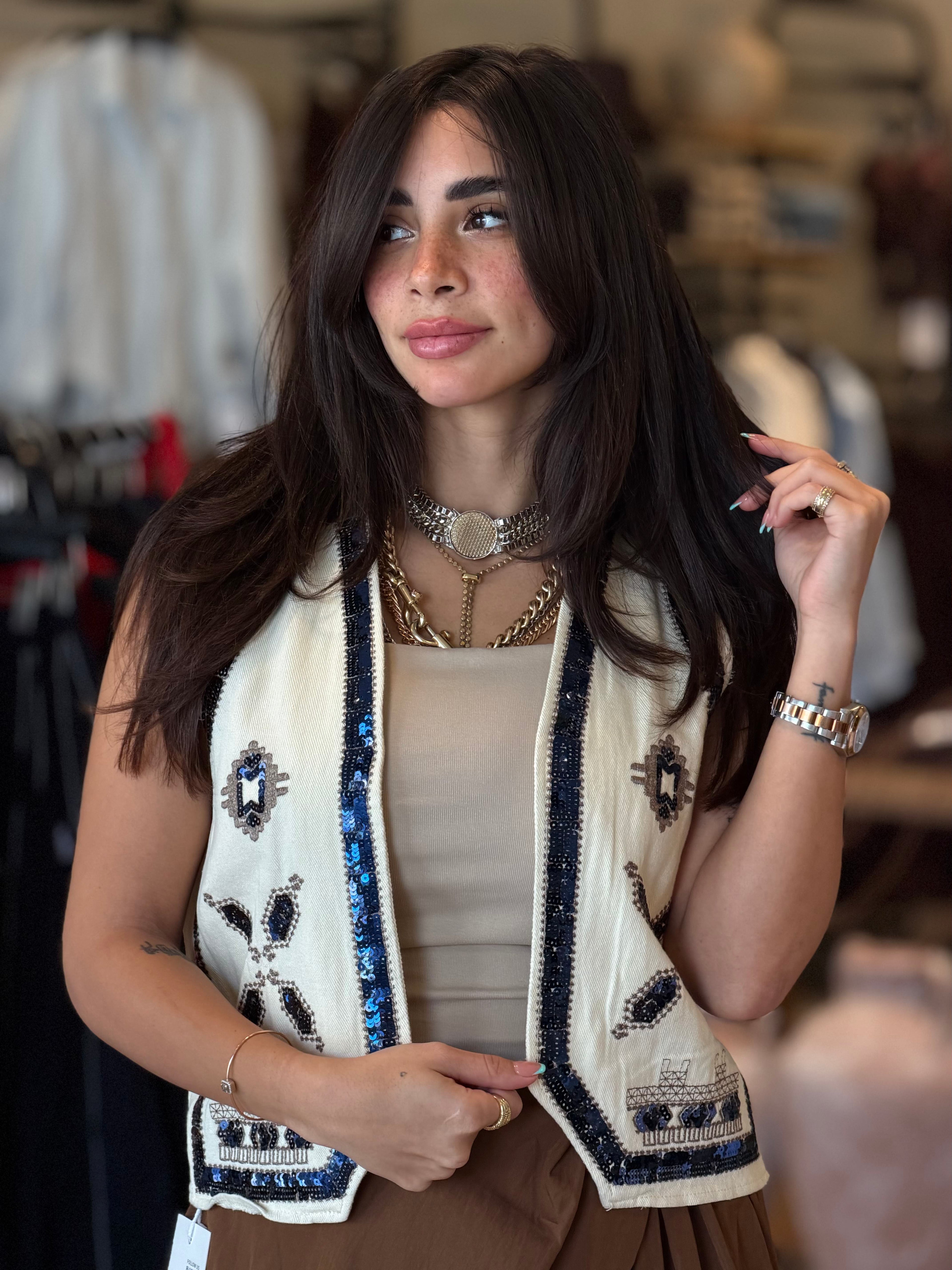 Embroidered Vest