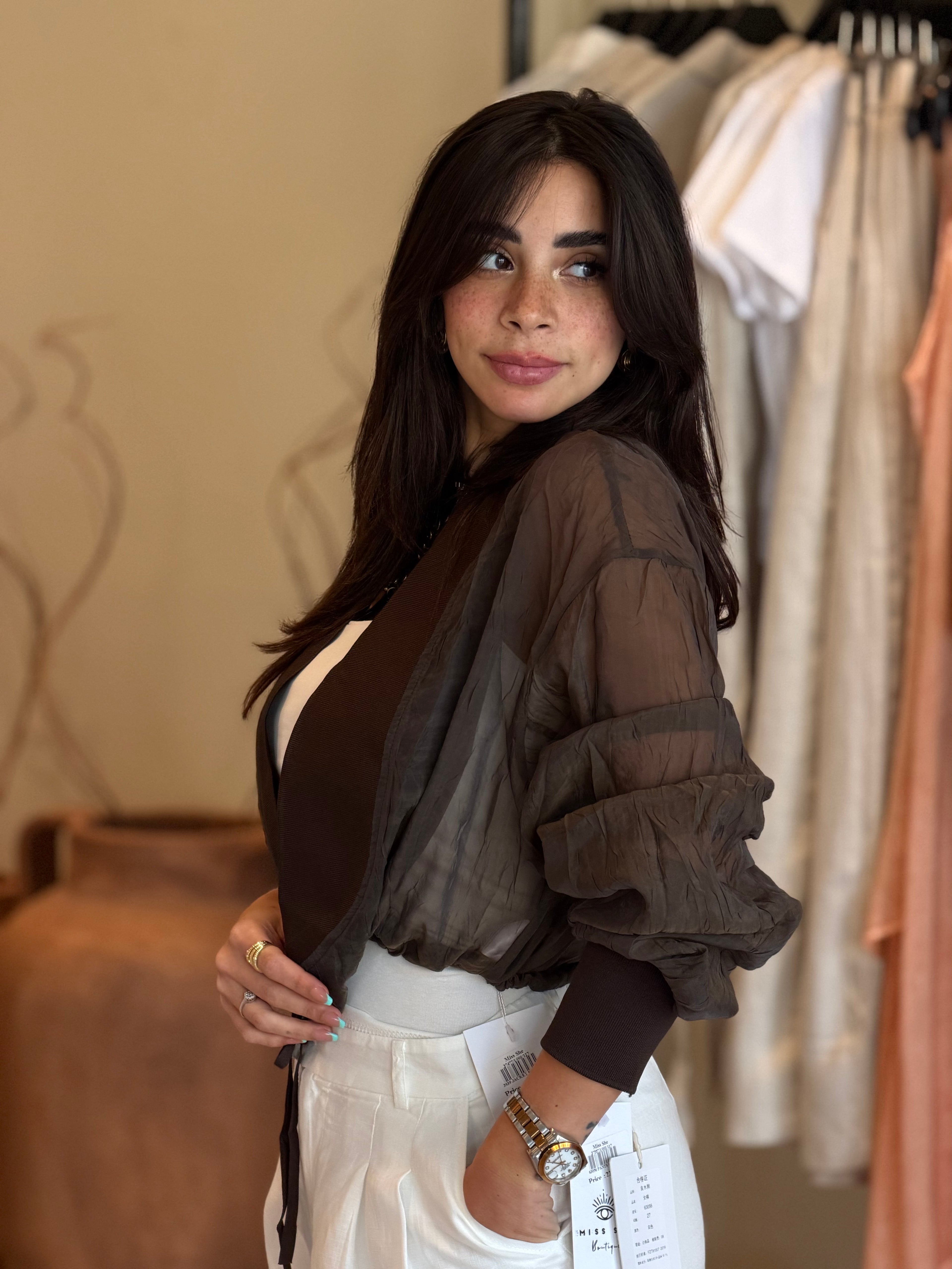 On Point Jacket- Brown