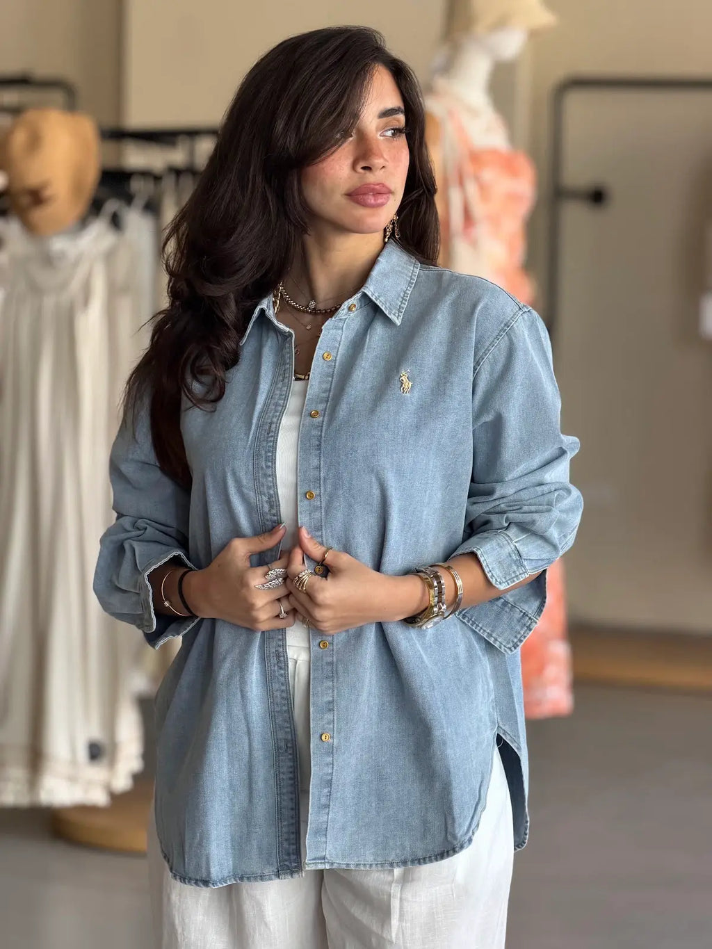 Polo denim shirt