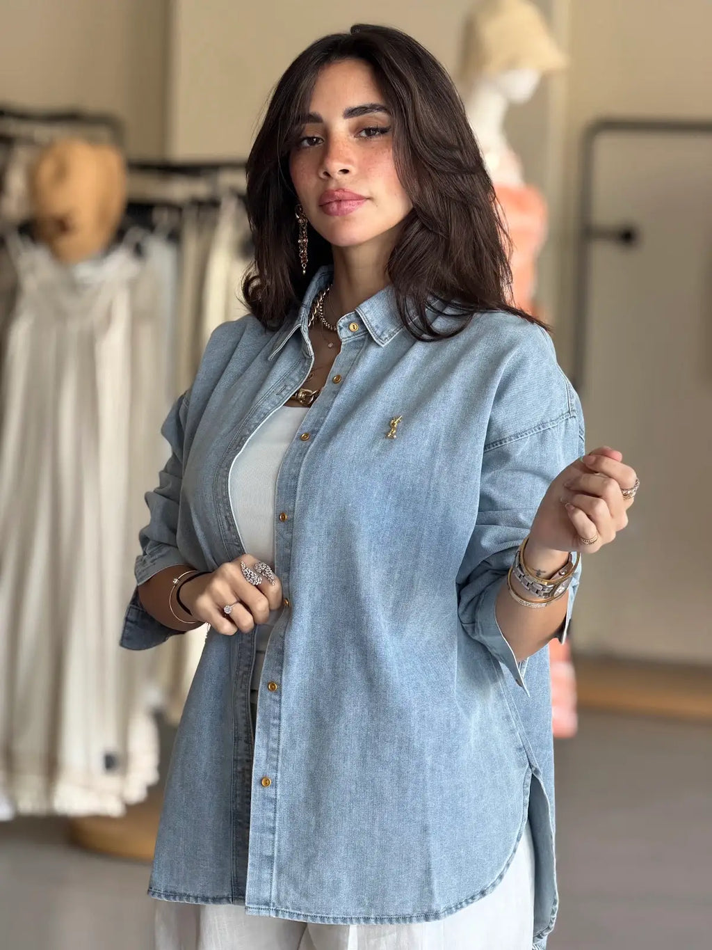 YSL denim shirt