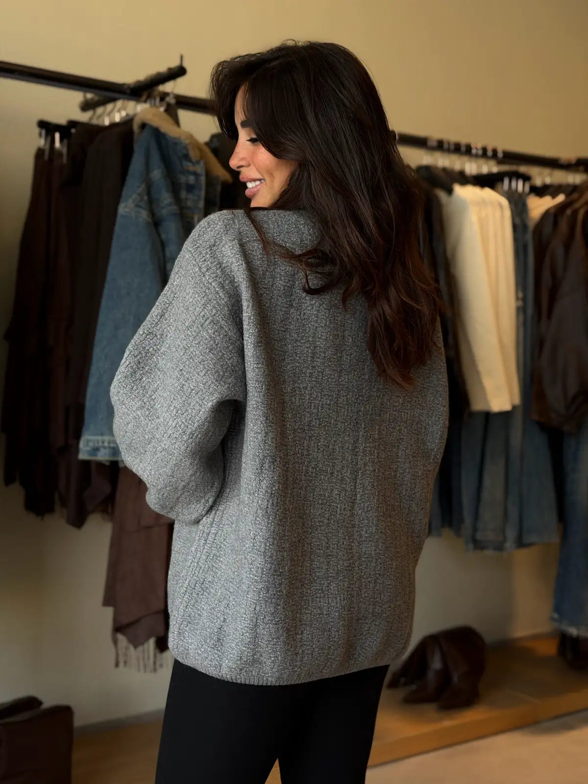 Wool Cardigan - Grey