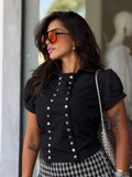 Customized Shirt Buttons - black