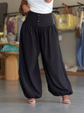 black balloon-style pants