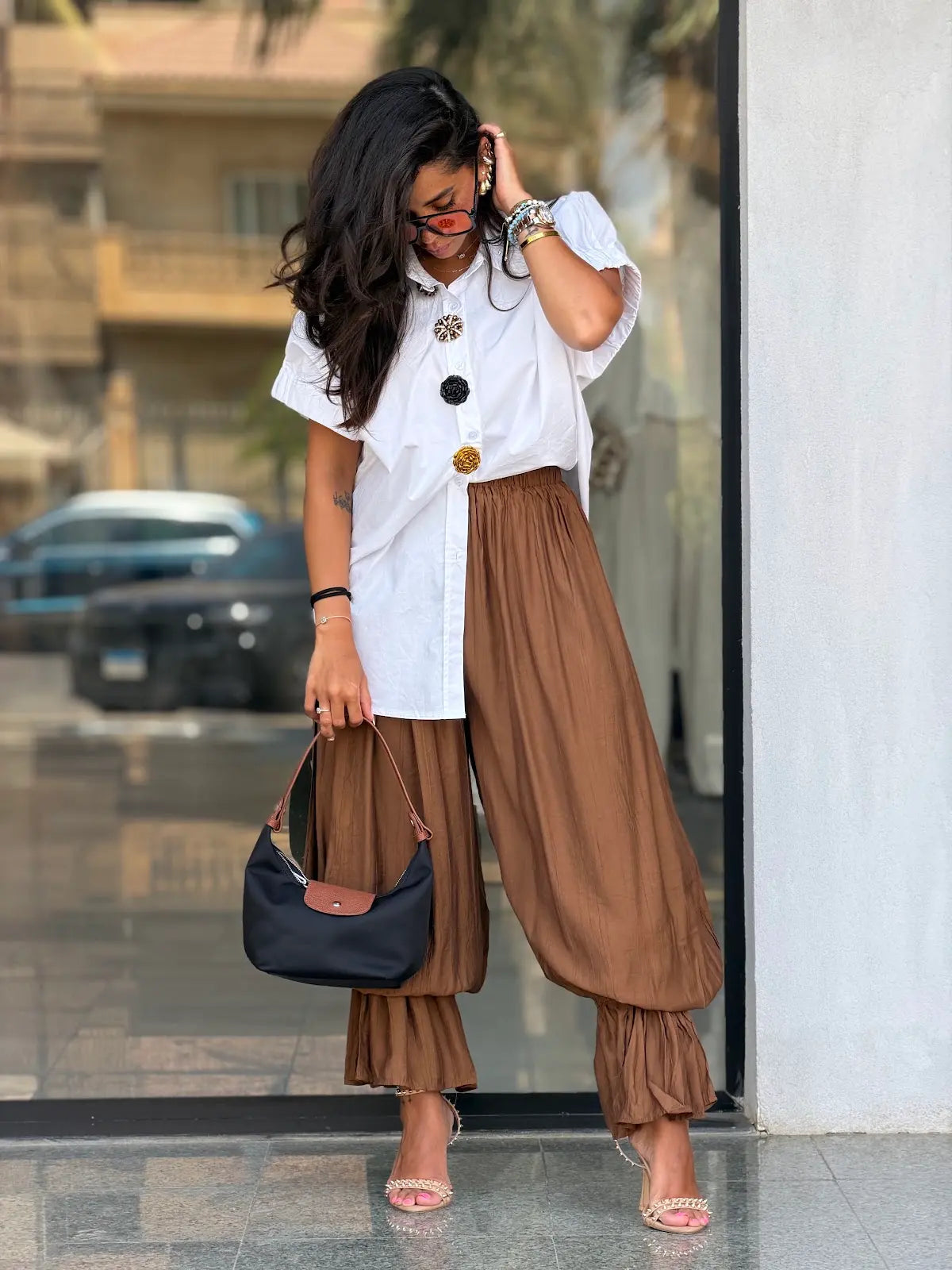 Ankle-Cuff Pants - Camel