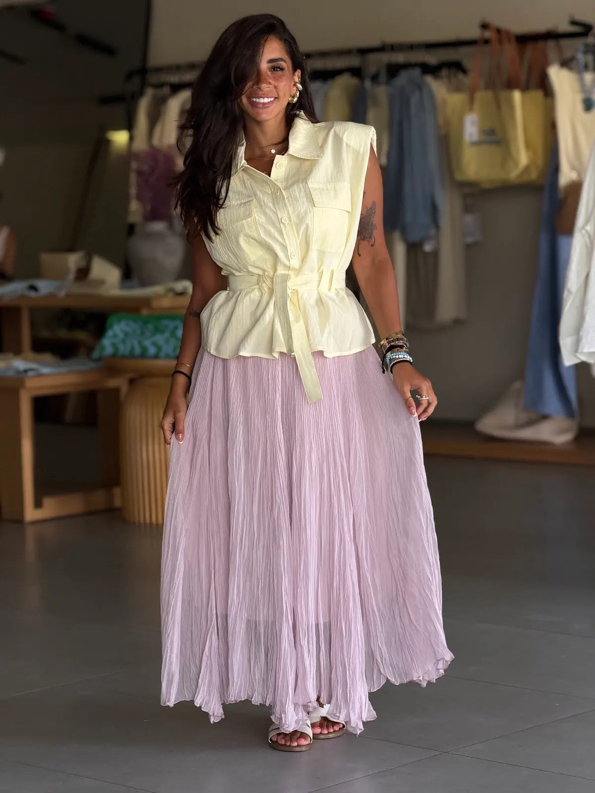 Lace skirt- Pink
