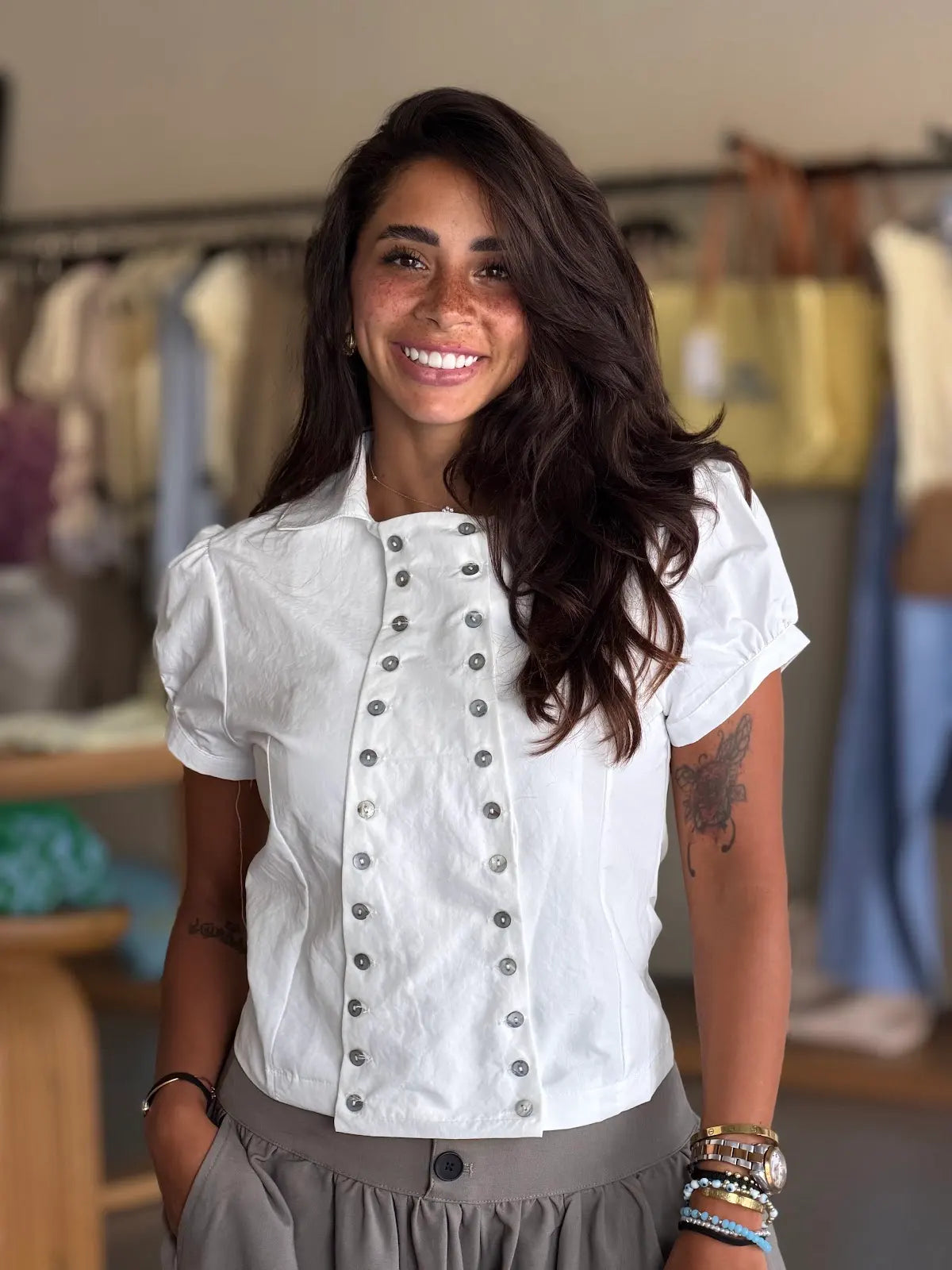 Customized Shirt Buttons - White