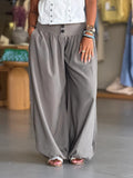 Gray balloon-style pants