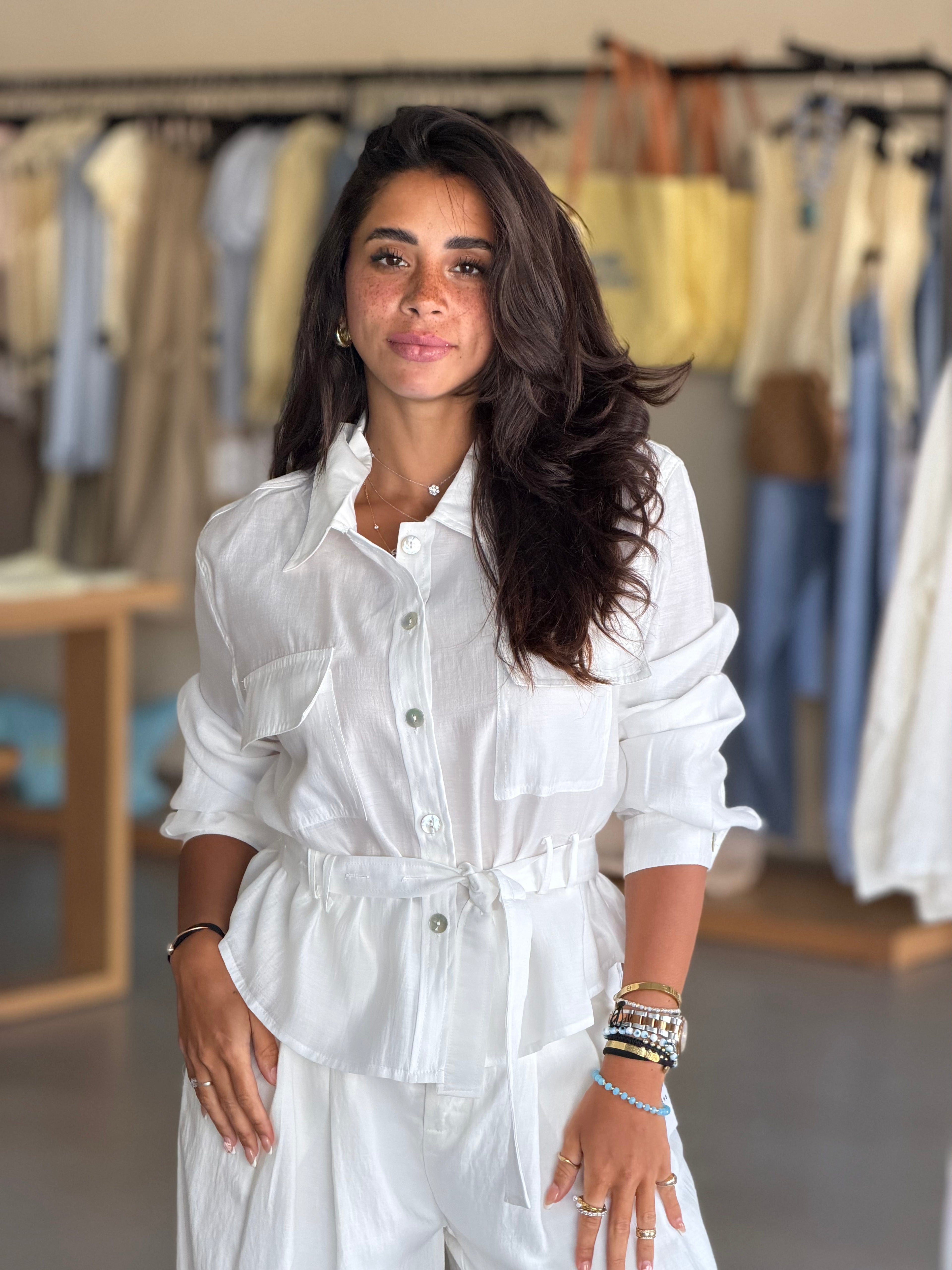 Buttoned Shirt - White