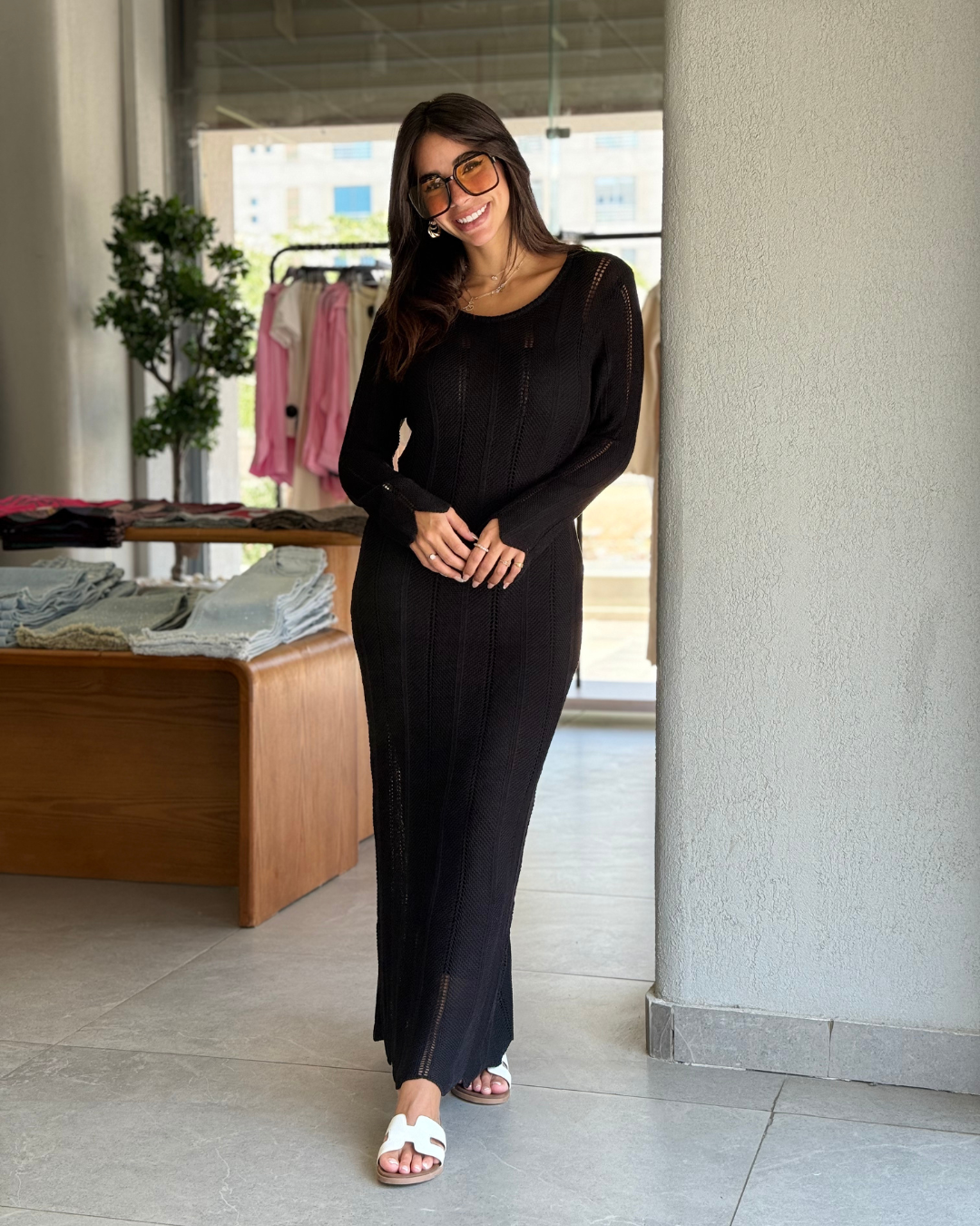 Mesh Dress - Black
