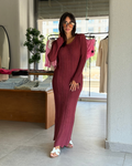 Mesh Dress - Maroon