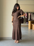 Sandro Rhinestone Dress - brown