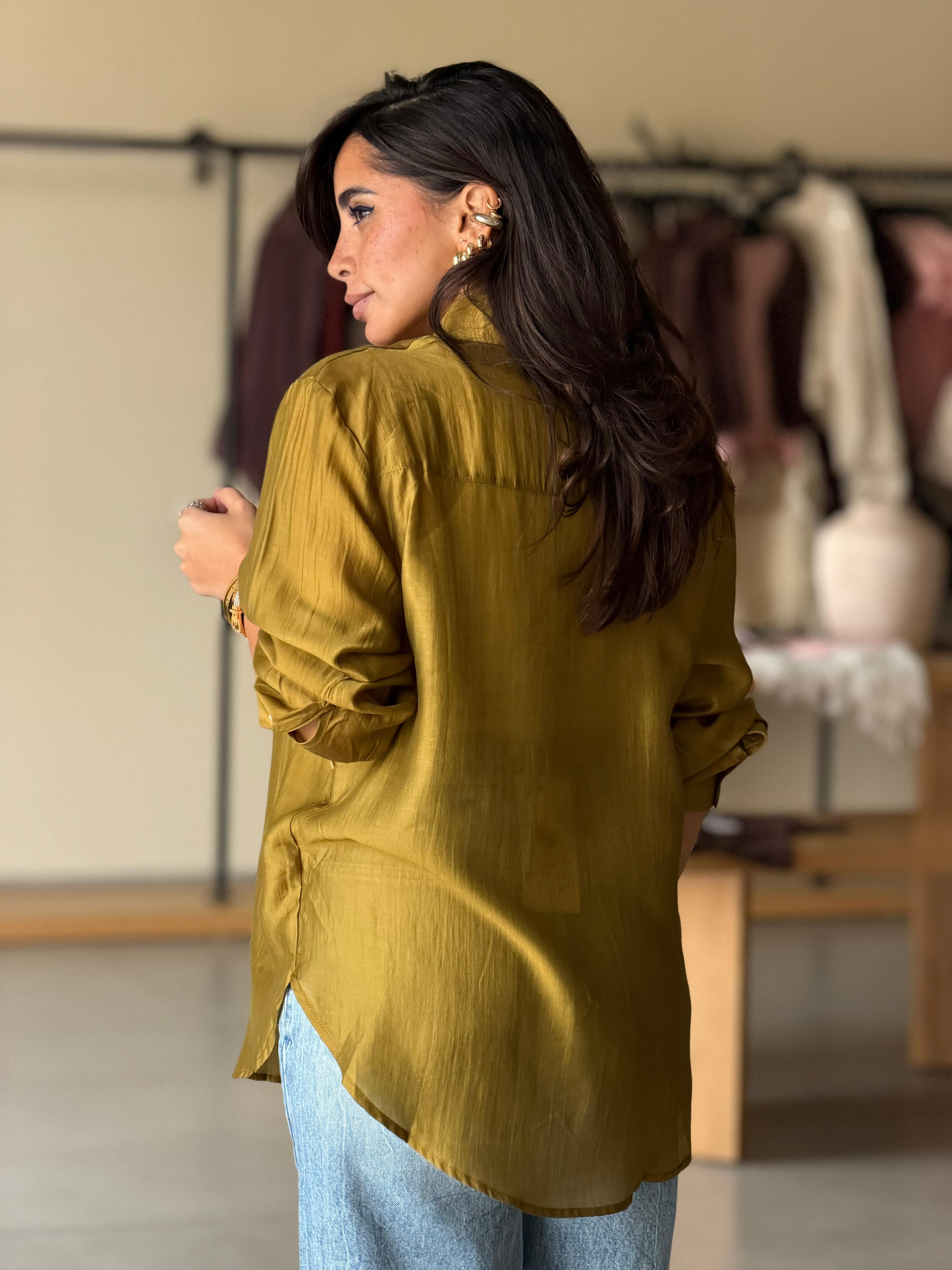Linen Shirt - Lime